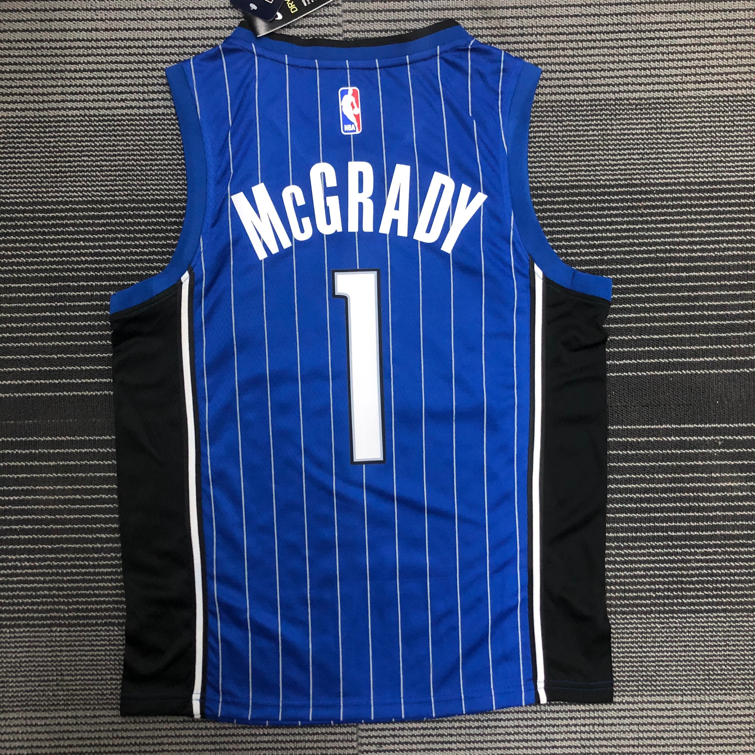 NBA Season Orlando Magic #1 McGRADY Blue Round Neck Jersey High Quality Name and Number Print - leoleo123123
