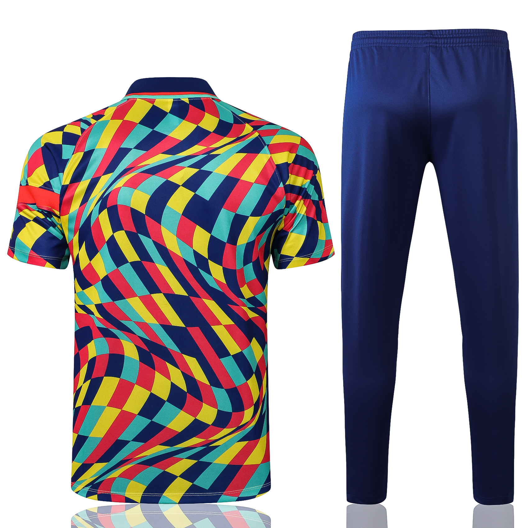 21-22 Barcelona Red, Blue and Yellow Polo Training Tracksuit Thai Quality - leoleo123123