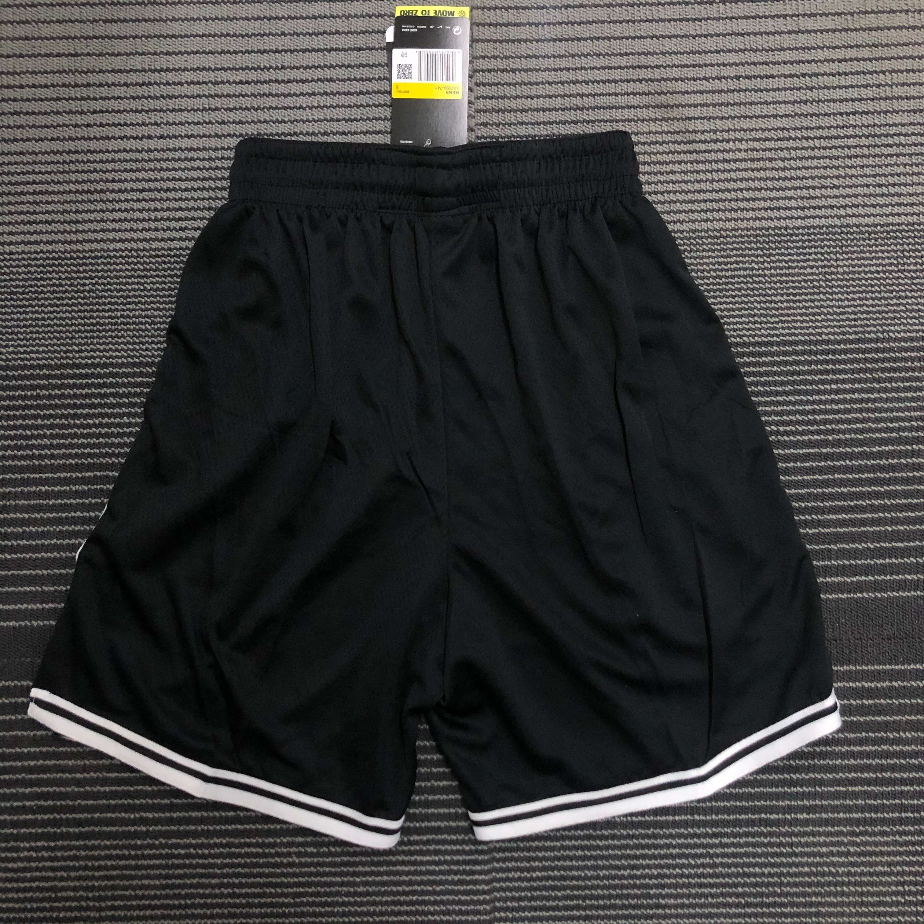 NBA Men 75th Anniversary Brooklyn Nets Black Pant High Quality Name and Number Print - leoleo123123