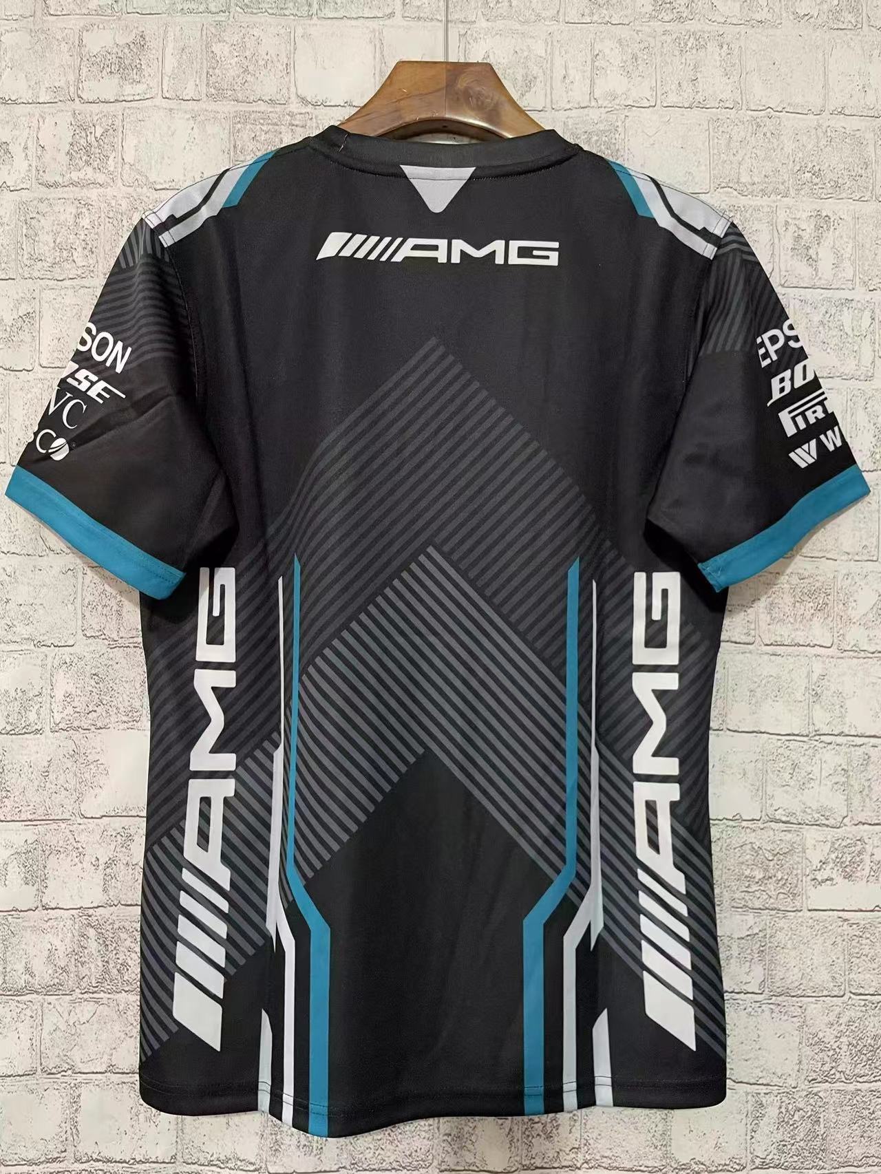 2023 Mercedes F1 Team Round Collar POLO T-Shirt - leoleo123123