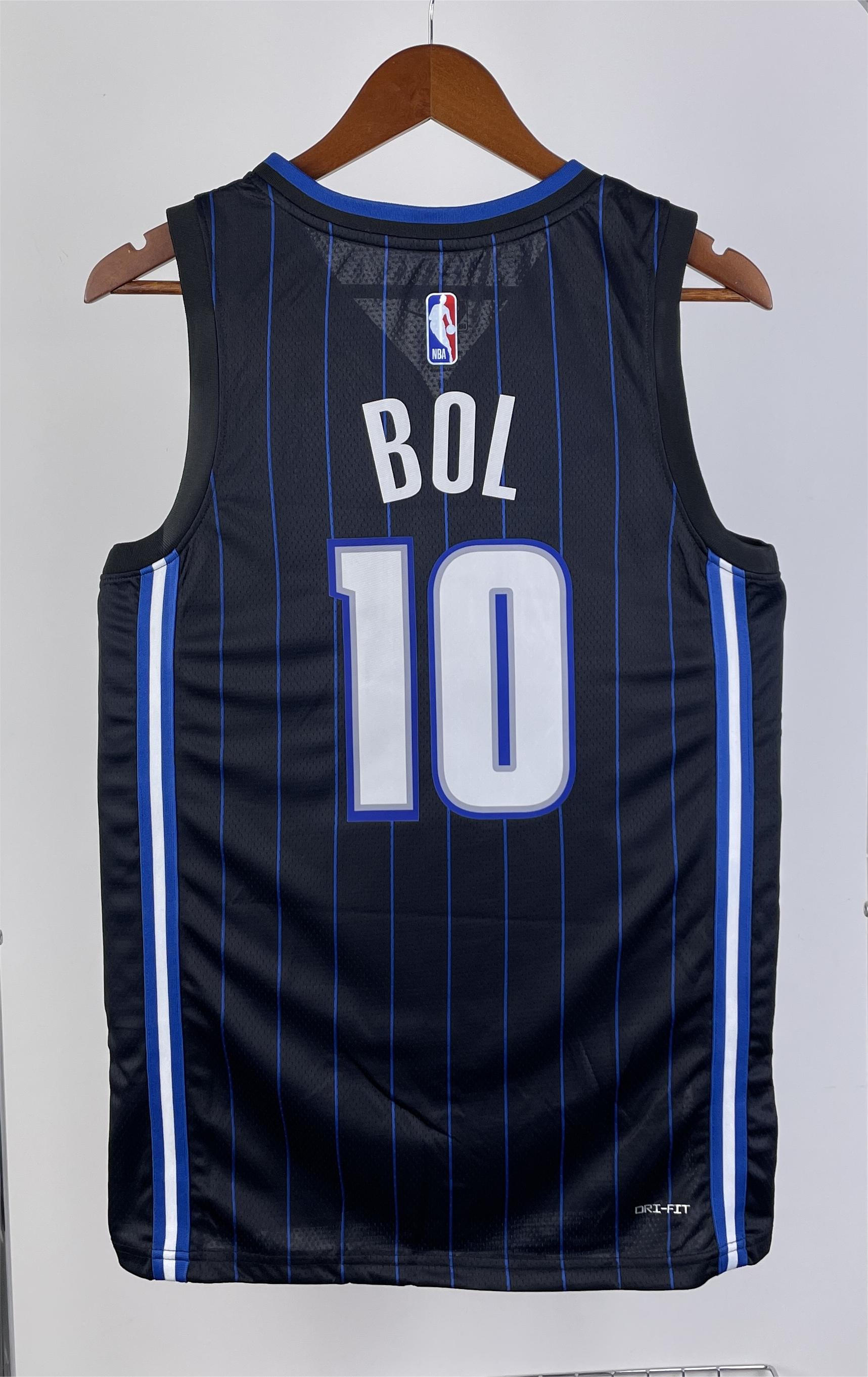 NBA Season 2023 Orlando Magic Black Stripe #10 BOL Jersey High Quality Name and Number Print - leoleo123123
