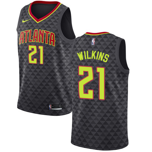NBA Men Atlanta Hawks Black #21 WILKINS Jersey High Quality Name and Number Print - leoleo123123