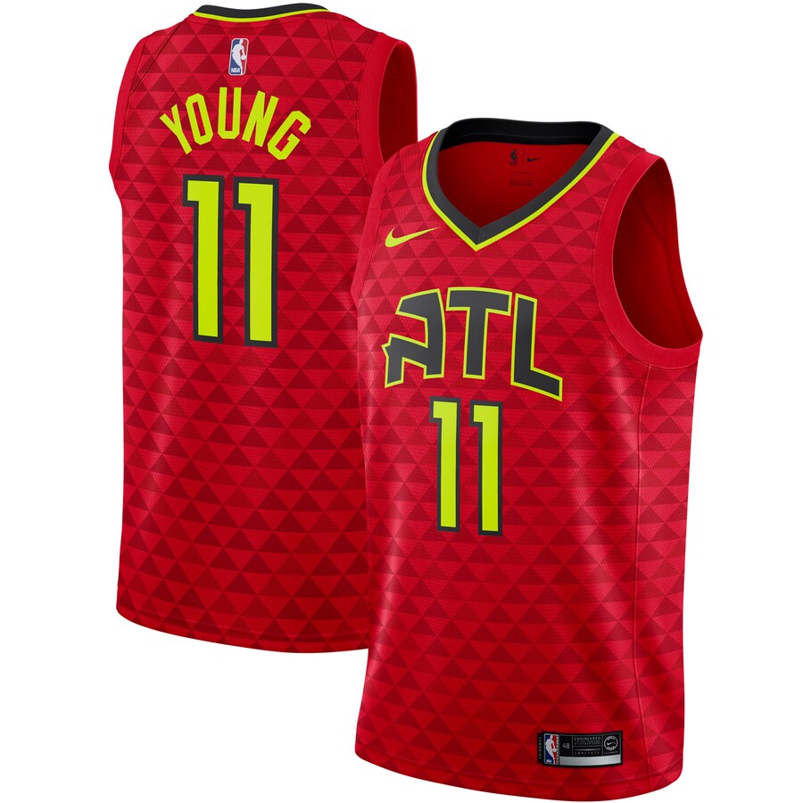 NBA Men Atlanta Hawks Red #11 YOUNG Jersey High Quality Name and Number Print - leoleo123123