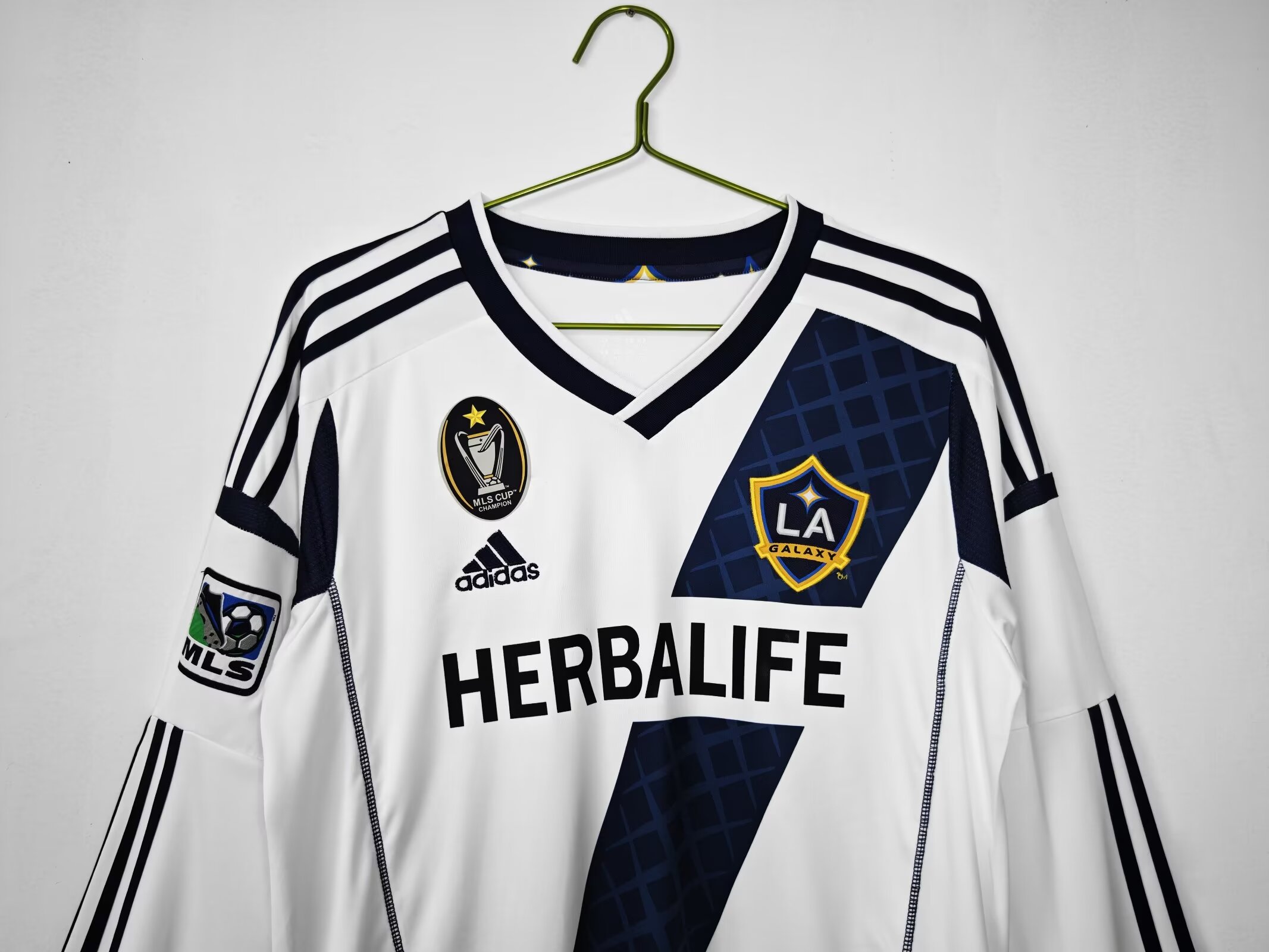 11/12 LA Galaxy Home Retro Jersey Long Sleeve Fans Version - leoleo123123