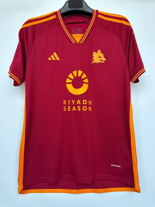 23/24 Roma Home Jersey With Sponsors 1:1 Thai Quality - leoleo123123