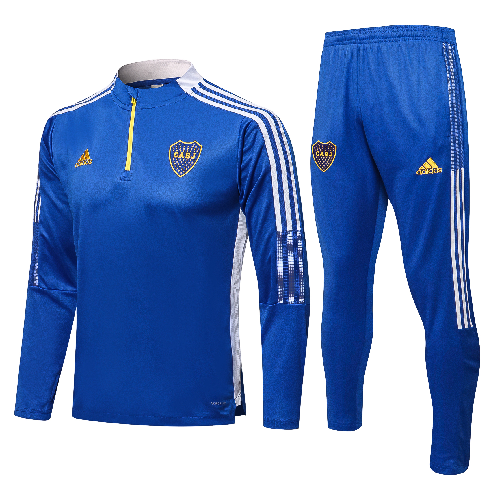 21-22 Boca Blue with Zipper Sweater Tracksuit Thai Quality - leoleo123123