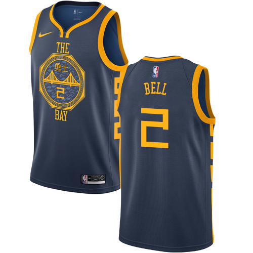 NBA Men Golden State Warriors Navy #2 BELL Jersey High Quality Name and Number Print - leoleo123123