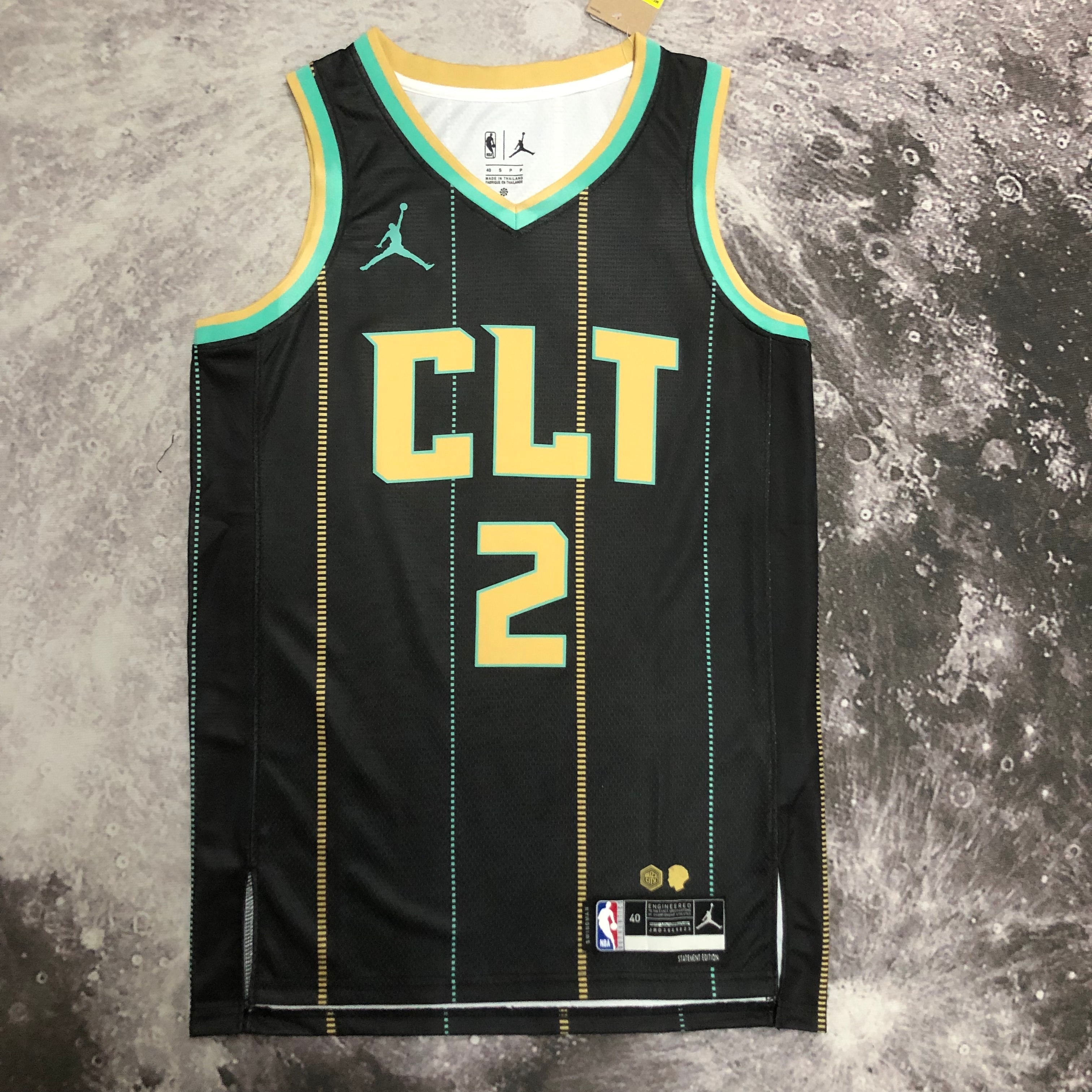 NBA Men 2023 Charlotte Hornets Black #2 BALL Jersey High Quality Name and Number Print - leoleo123123