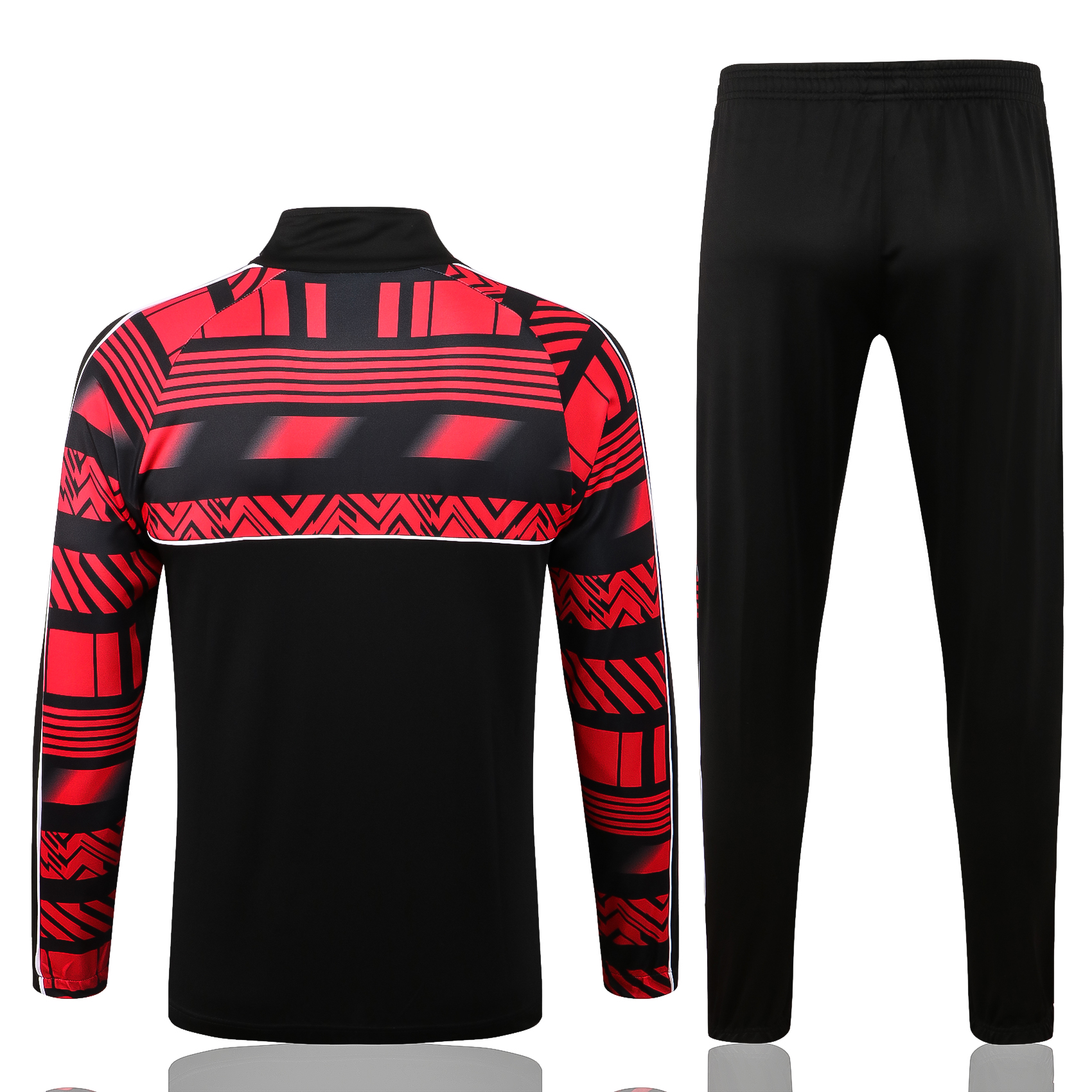 22-23 Ac Milan Black Jacket with Red Ink-jet Printing Tracksuit Thai Quality - leoleo123123