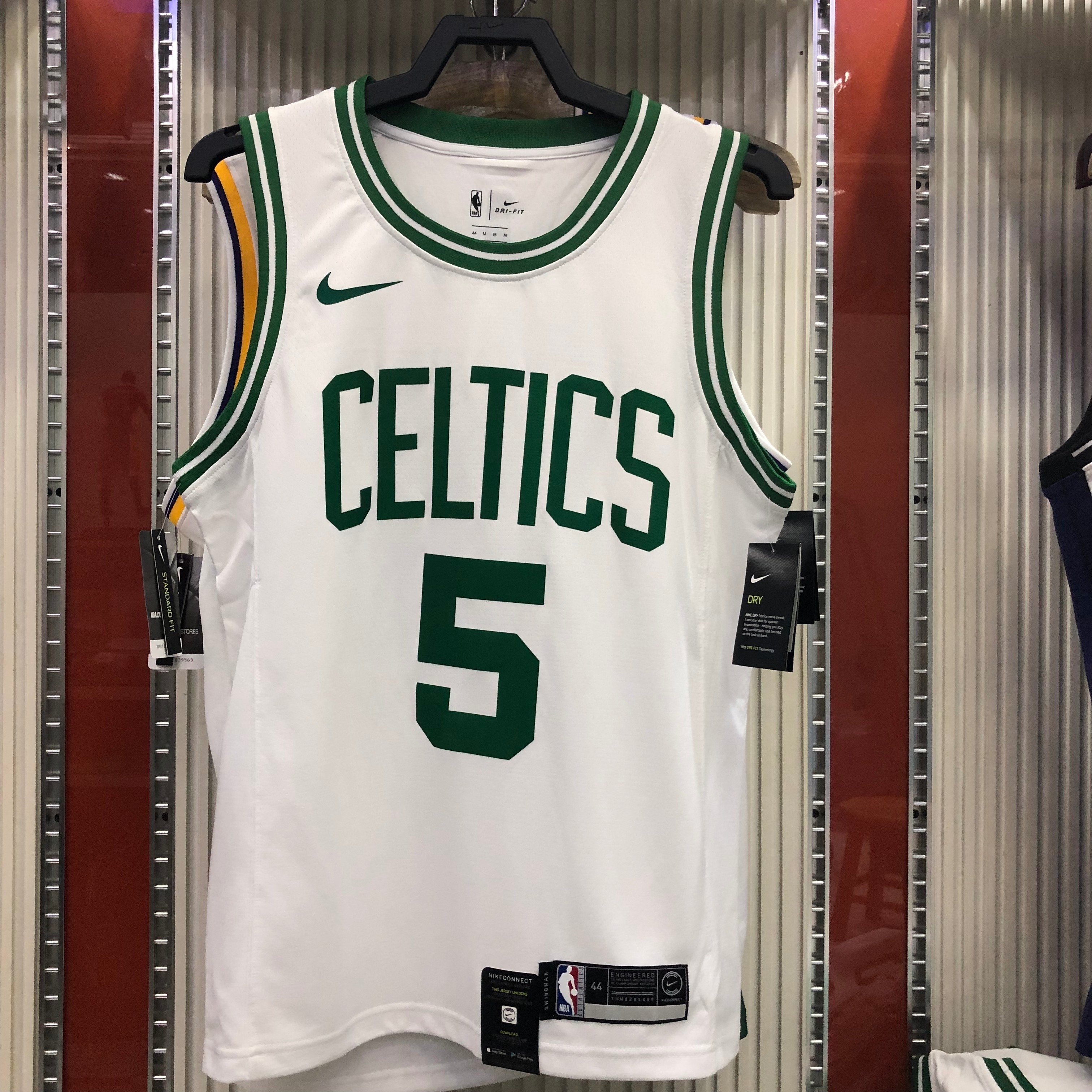 NBA Boston Celtics Retro White with Green Name #5 GARNETT Jersey High Quality Name and Number Print - leoleo123123