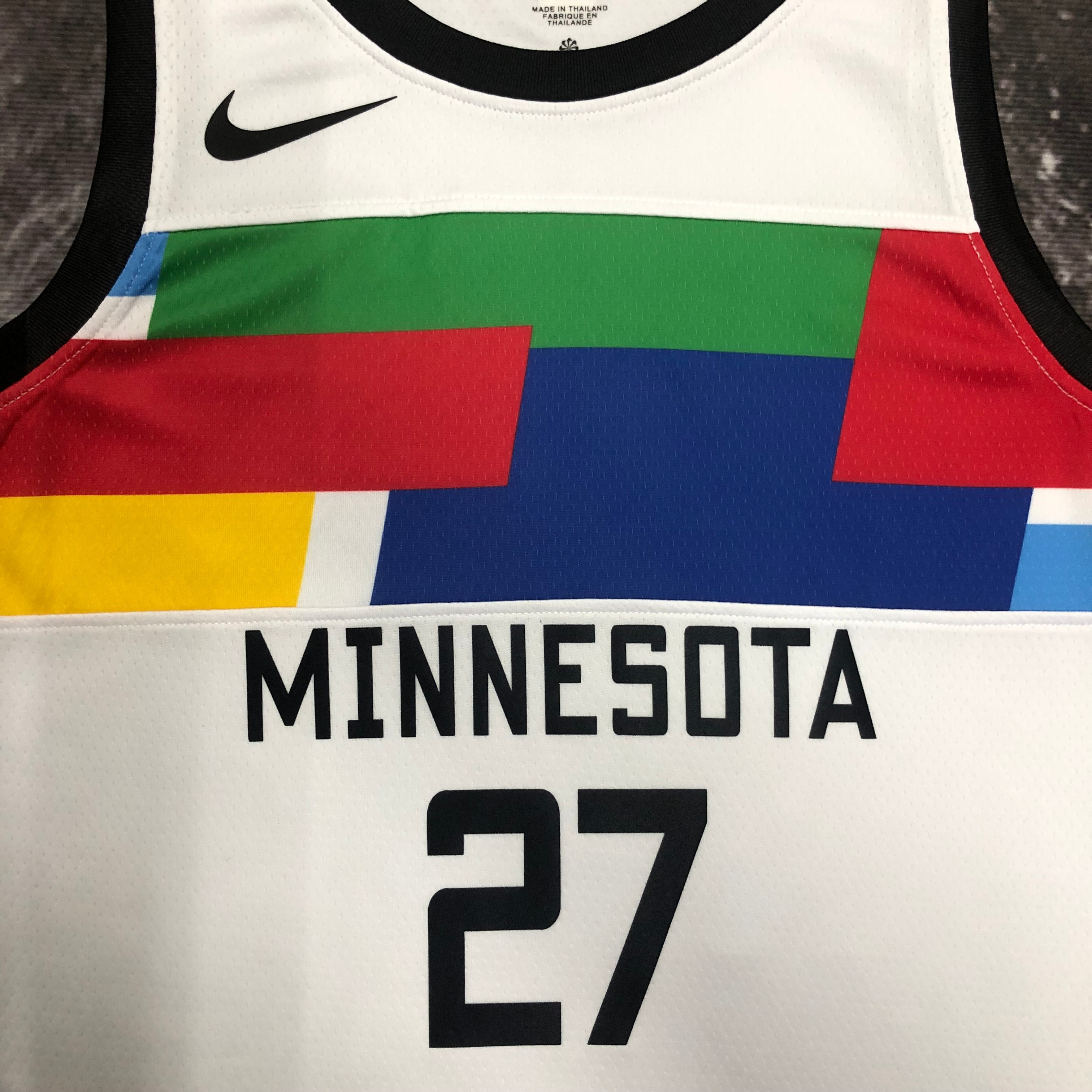 NBA Men Season 2023 Minnesota Timberwolves White #27 GOBERT Jersey High Quality Name and Number Print - leoleo123123