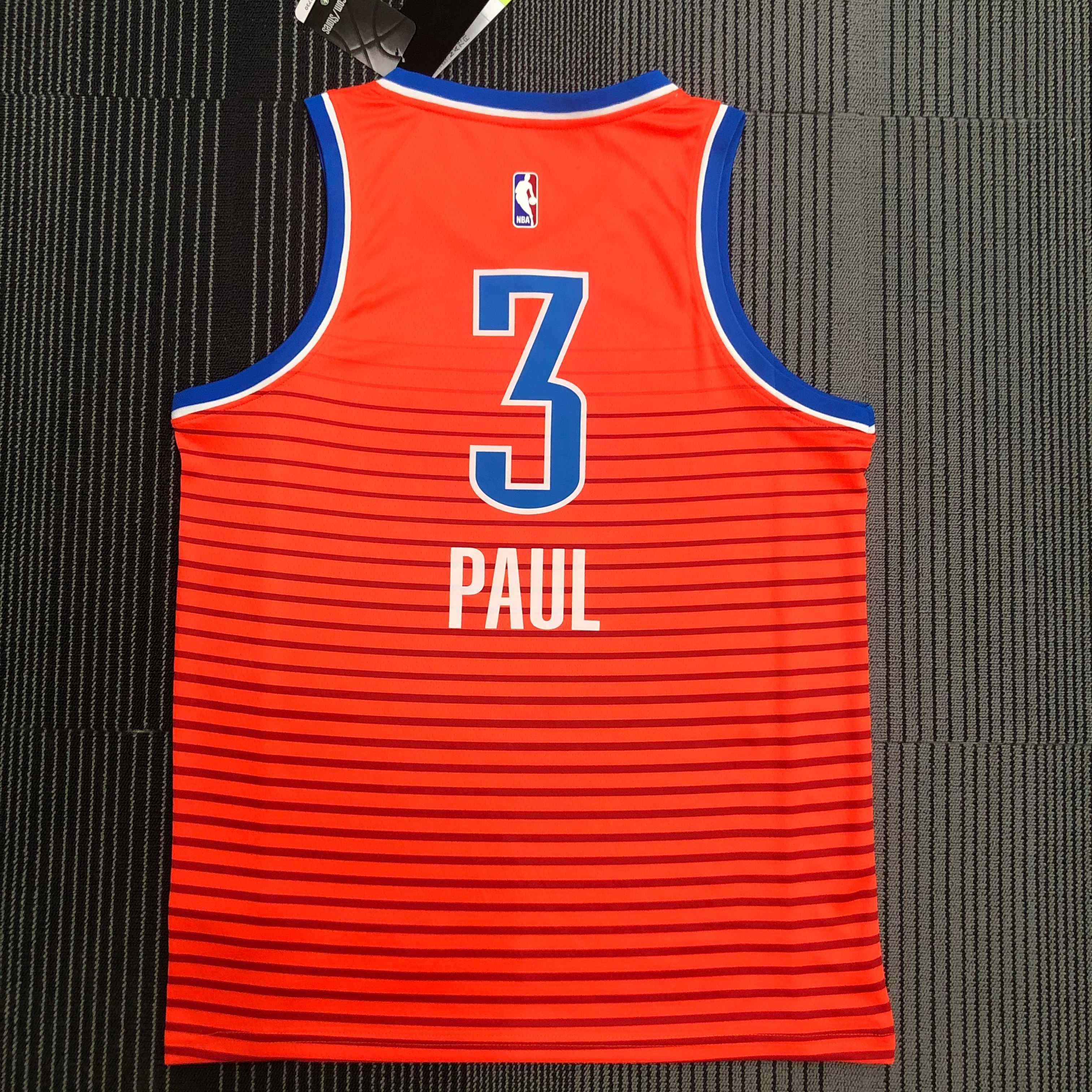 NBA New Season 2021 Men Oklahoma City Thunder Orange #3 PAUL Jersey High Quality Name and Number Print - leoleo123123