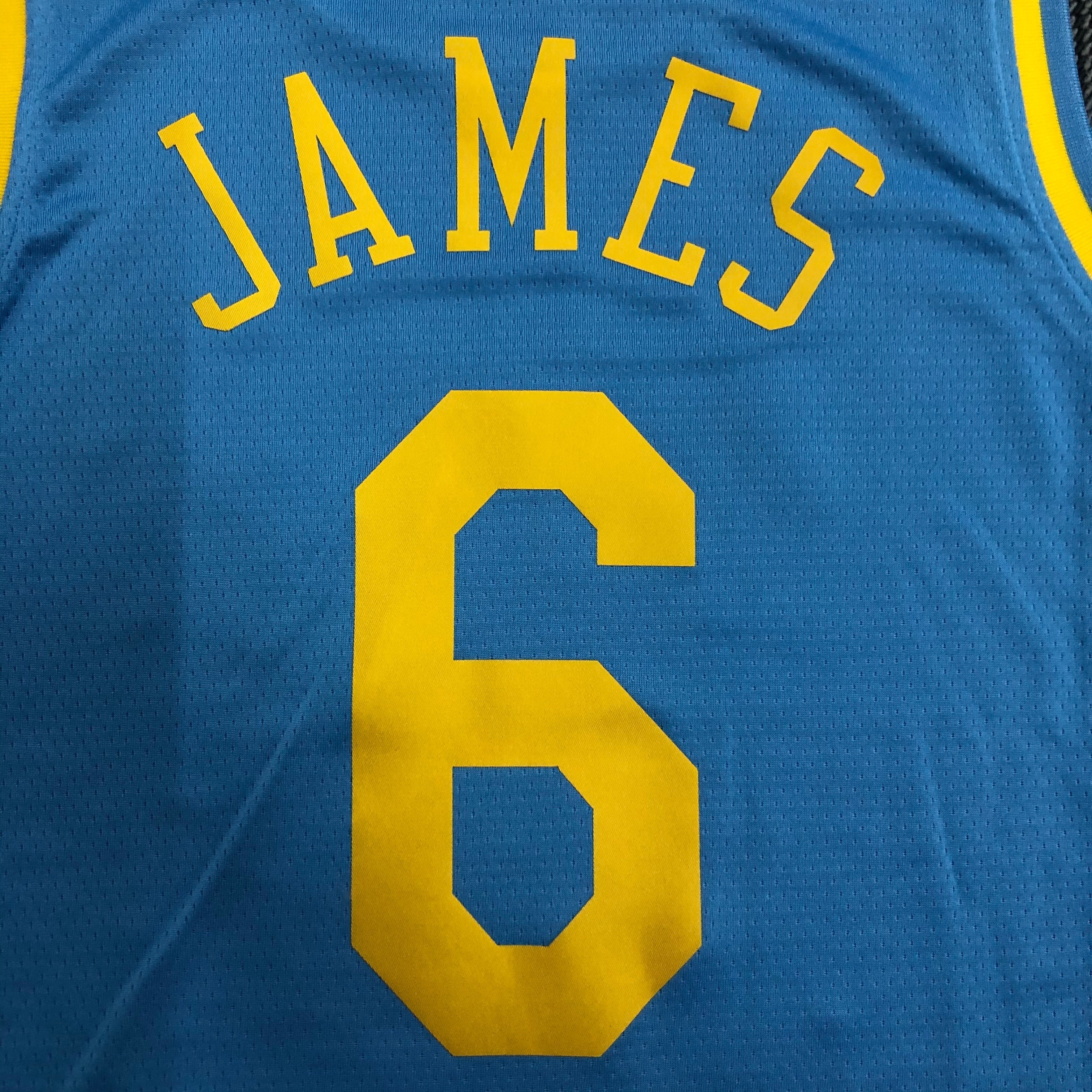 NBA Season 2021 Los Angeles Lakers Minneapolis Blue #6 JAMES Round Neck Jersey High Quality Name and Number Print - leoleo123123