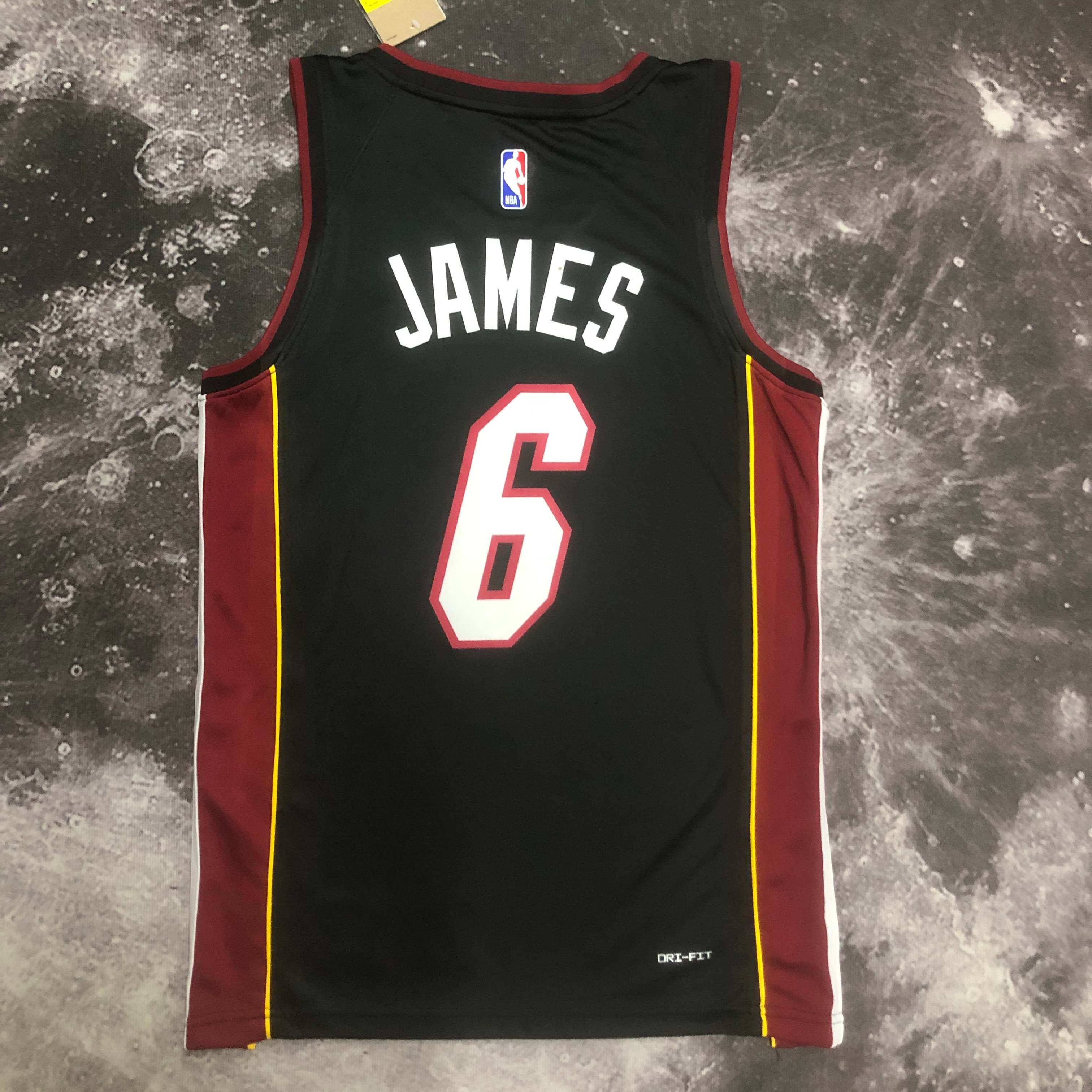 NBA Men Season 2023 Miami Heat Black #6 JAMES Jersey High Quality Name and Number Print - leoleo123123