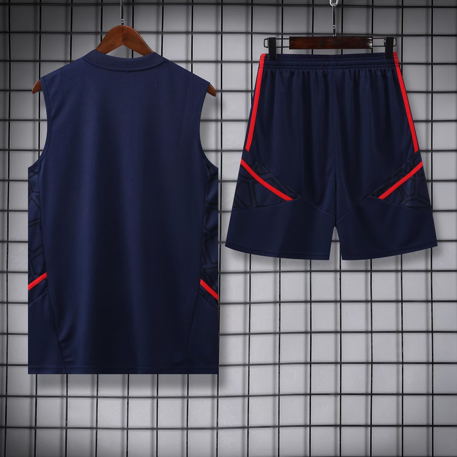 23/24 Arsenal Dark Blue Vest Training Set--Vest and Short Pant Training Tracksuit - leoleo123123