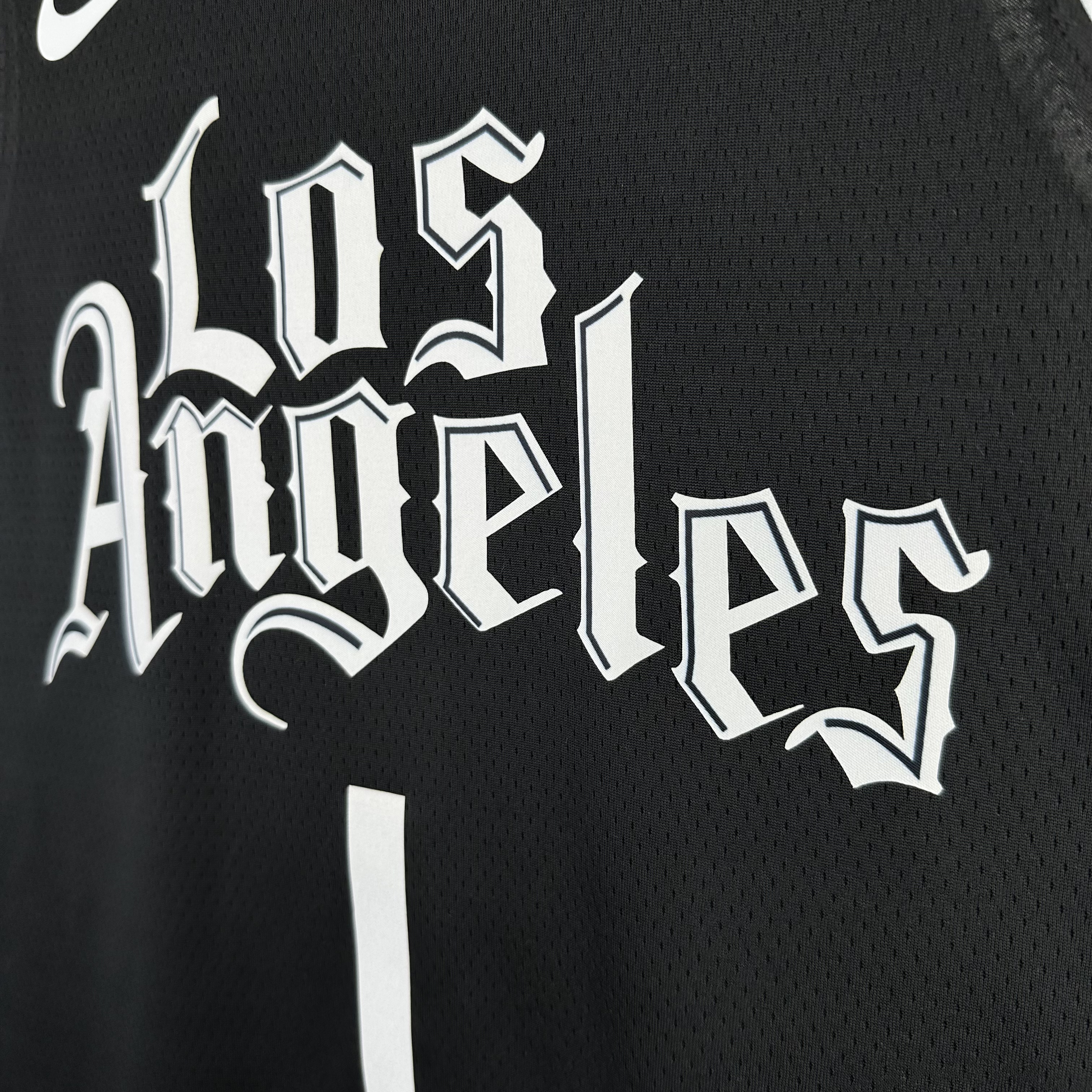 NBA Season 20-21 Men Los Angeles Clippers in Latin Black City #1 HARDEN Jersey High Quality Name and Number Print - leoleo123123