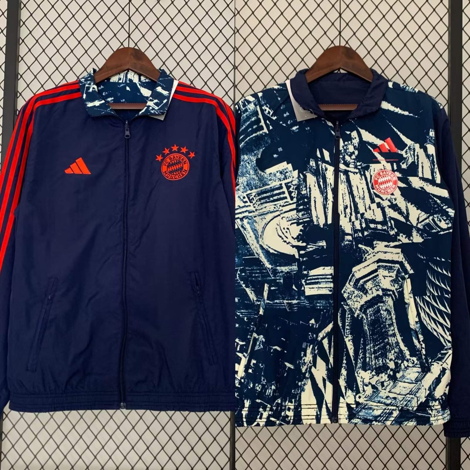 23/24 Bayern Munich Windbreaker Jacket two-sided Jacket Thai Quality - leoleo123123