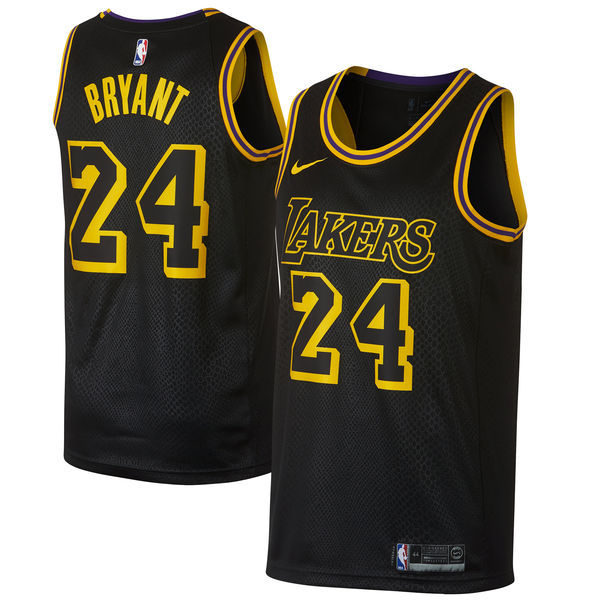 NBA Men Los Angeles Lakers Black #24 BRYANT Round Neck Jersey High Quality Name and Number Print - leoleo123123