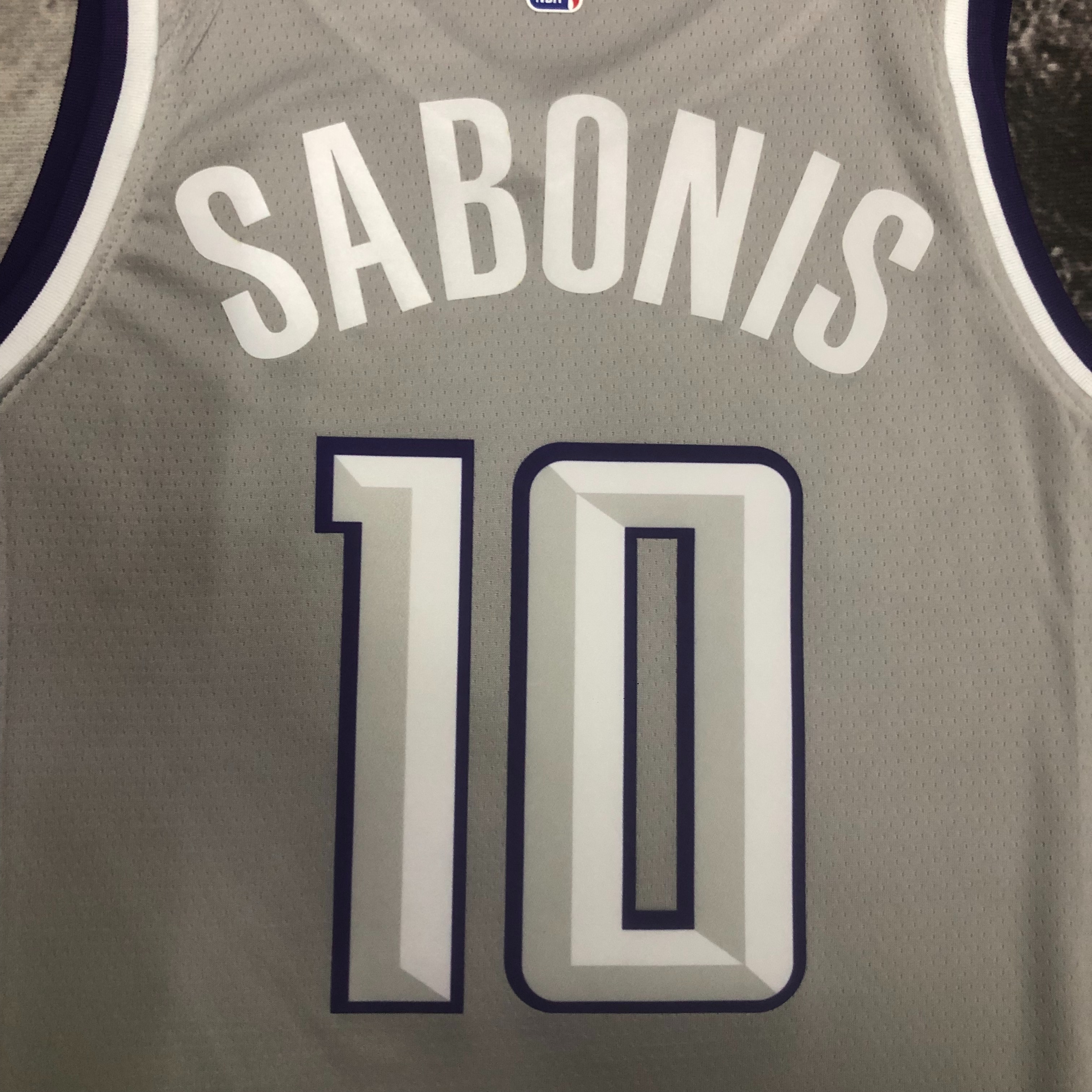 NBA Men 2023 Sacramento Kings Grey #10 SABONIS Jersey High Quality Name and Number Print - leoleo123123