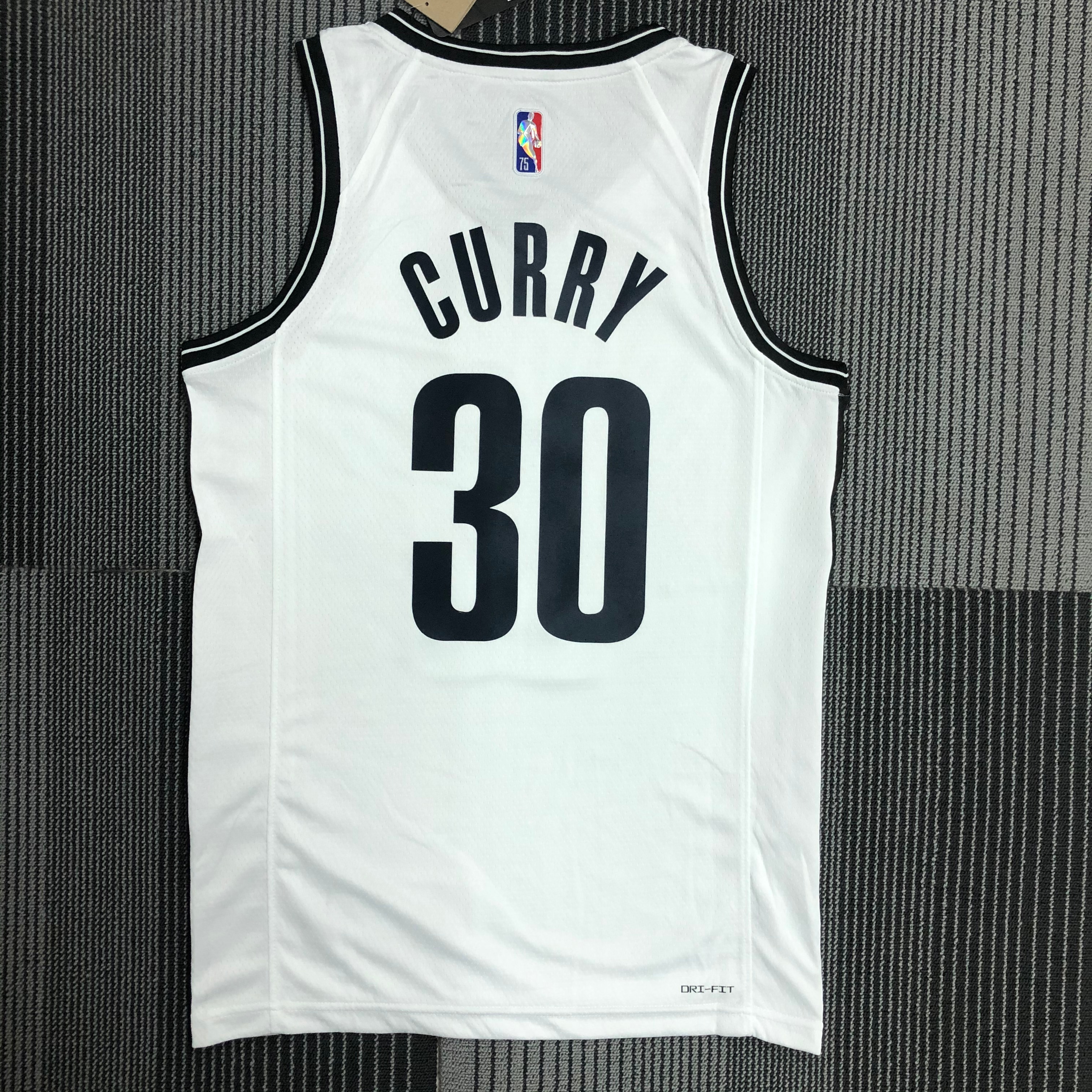 NBA Men 75th Anniversary Brooklyn Nets White #30 CURRY Jersey High Quality Name and Number Print - leoleo123123