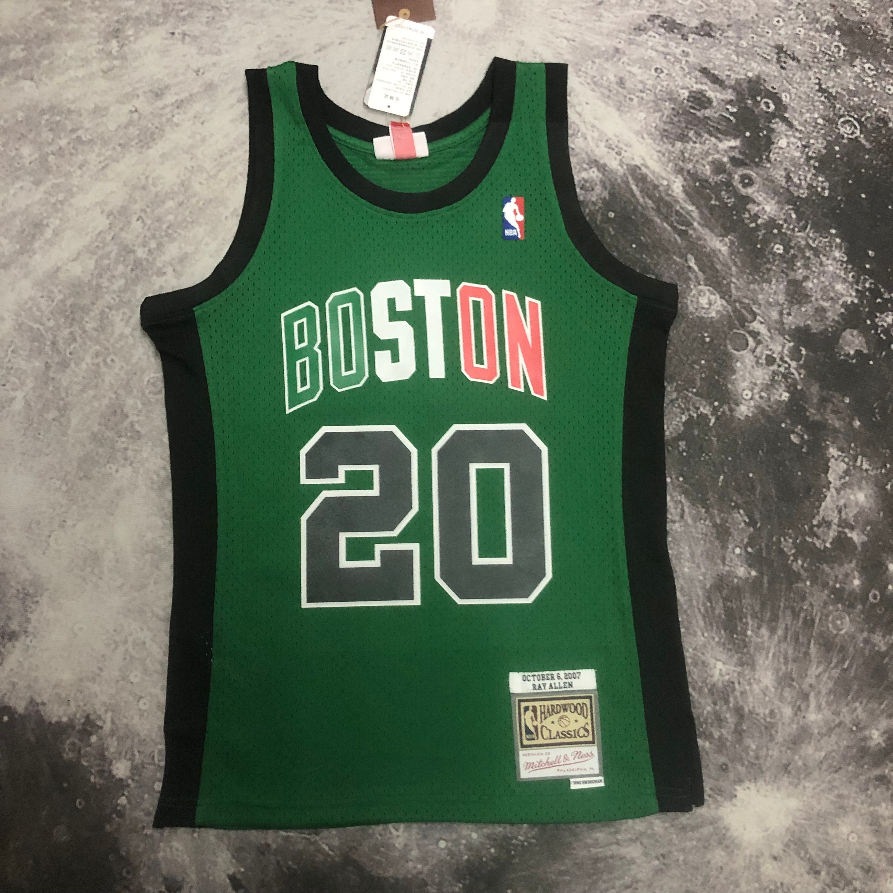 NBA Men Boston Celtics #20 ALLEN Mitchell & Ness 2007/08 Italy Games Hardwood Classics Swingman Jersey - leoleo123123