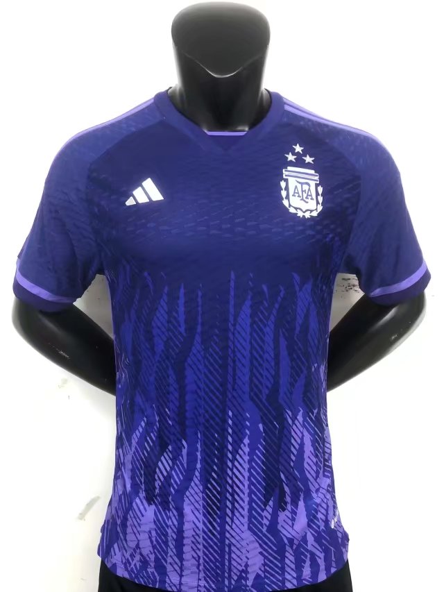 22/23 Argentina Away Jersey With 3 stars Player Version 1:1 Quaility - leoleo123123