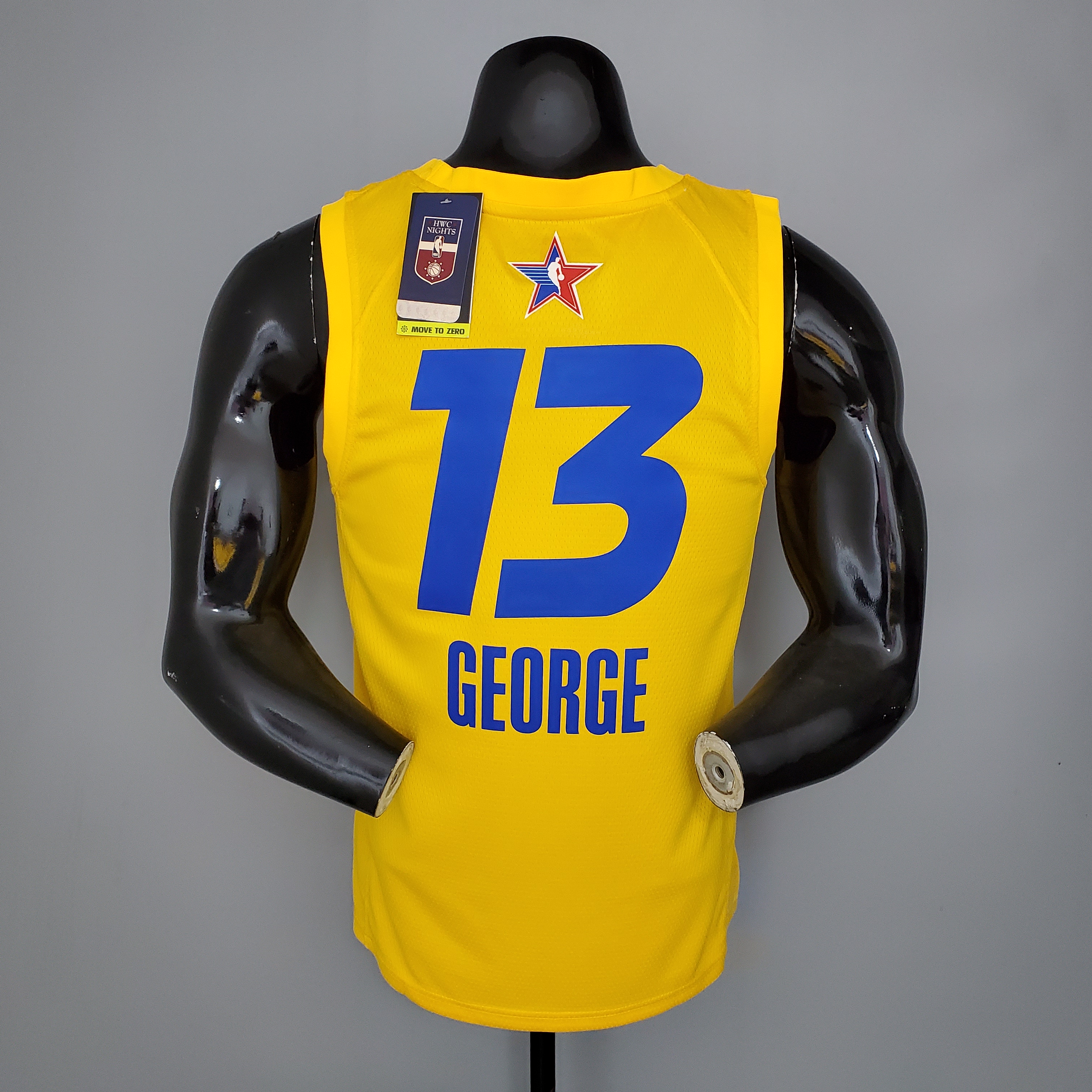NBA Men 2021 All Star Jerseys Yellow #13 GEORGE Jersey High Quality Name and Number Print - leoleo123123