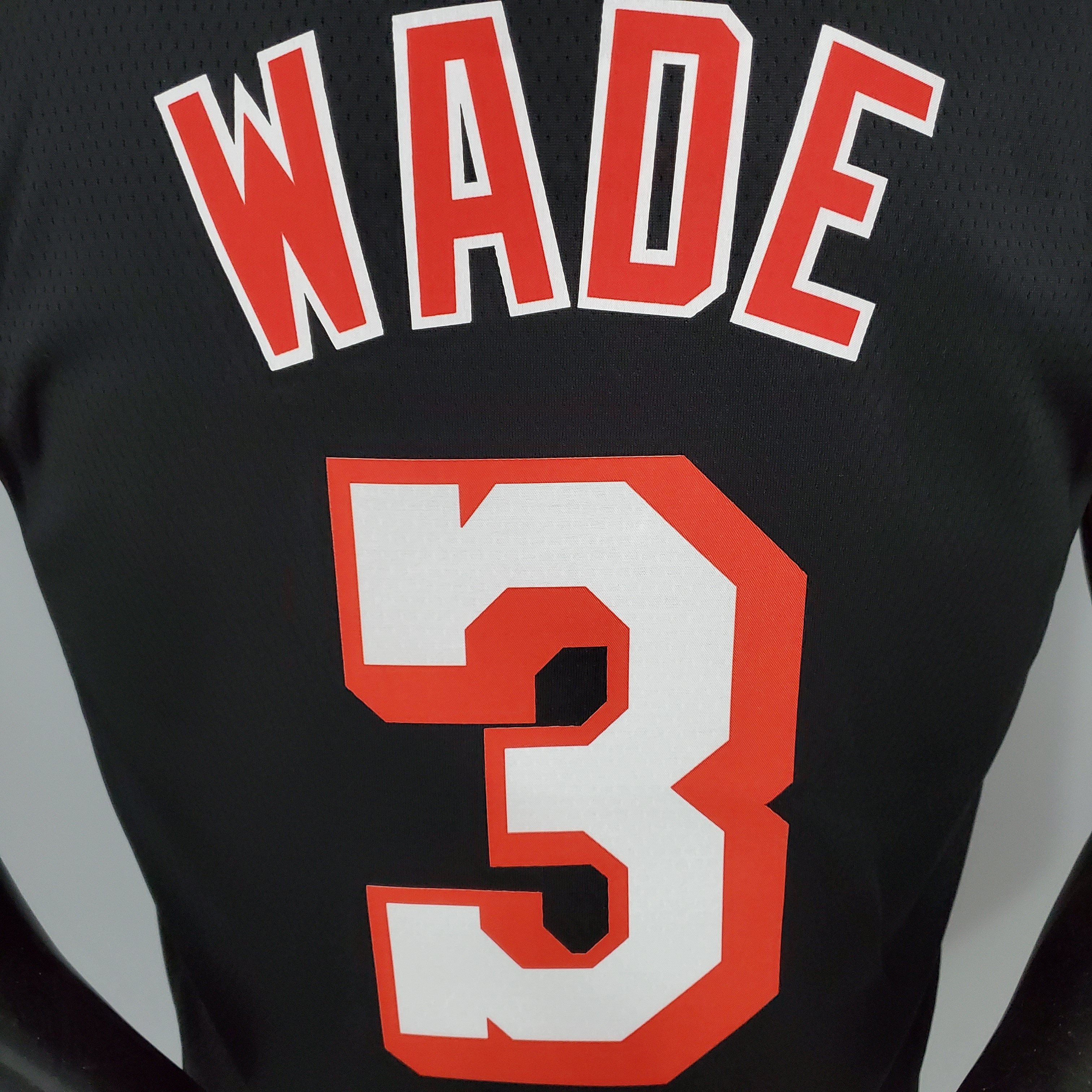 NBA Men Season 2018 Miami Heat Black #3 WADE Jersey High Quality Name and Number Print - leoleo123123