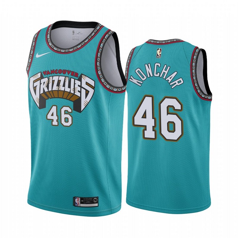 NBA Men Memphis Grizzlies Retro Green #46 KONCHAR Jersey High Quality Name and Number Print - leoleo123123