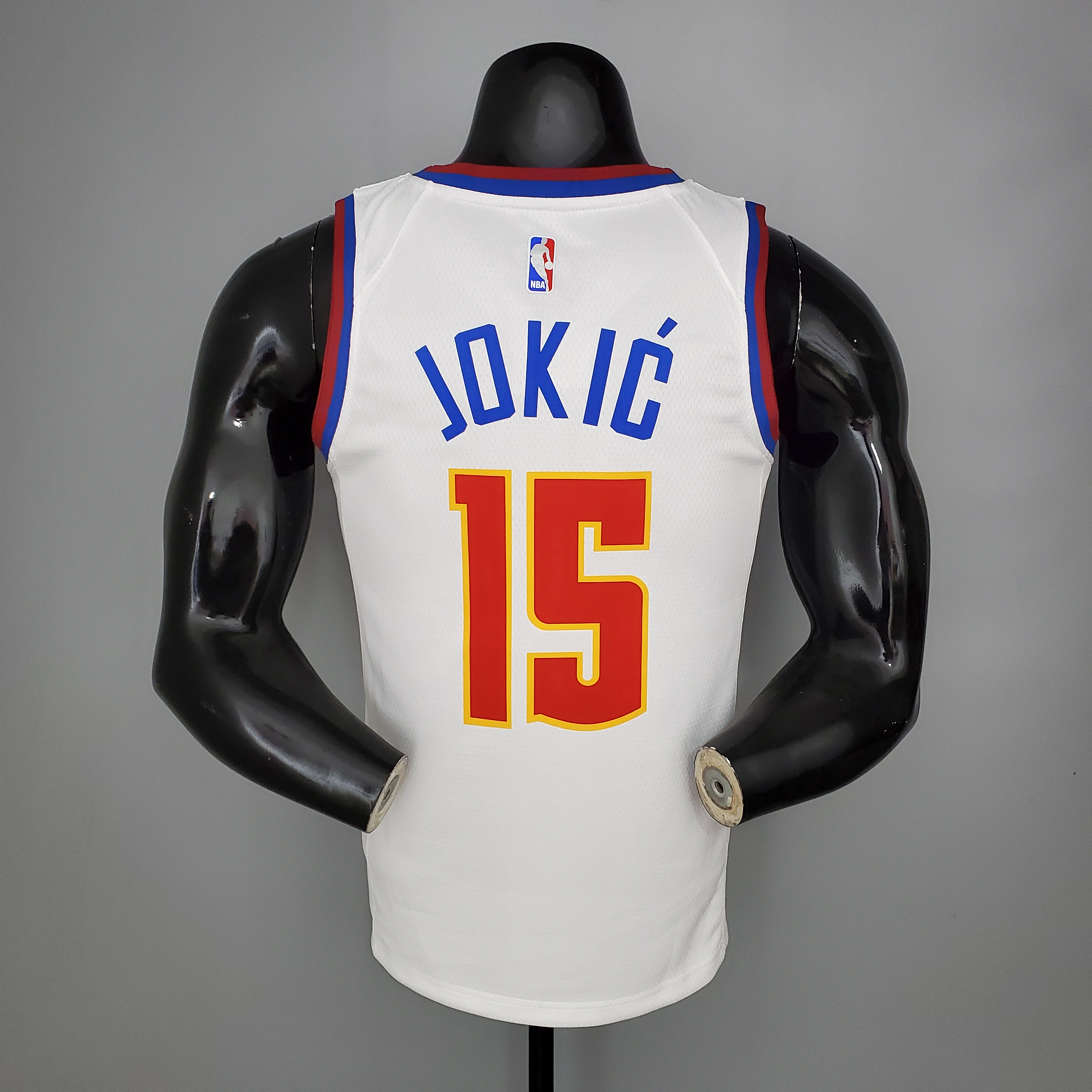 NBA Men Season 2021 Denver Nuggets White Award Version #15 JOKIC Jersey High Quality Name and Number Print - leoleo123123