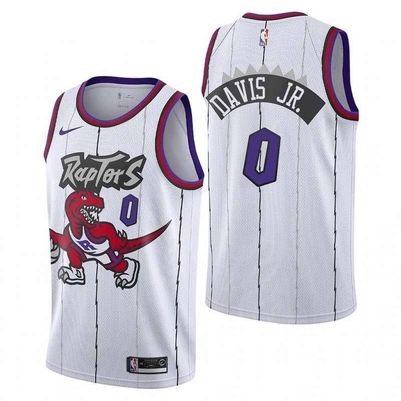 NBA Men Toronto Raptors Classical White #0 DAVIS JR. Jersey with Drangon High Quality Name and Number Print - leoleo123123