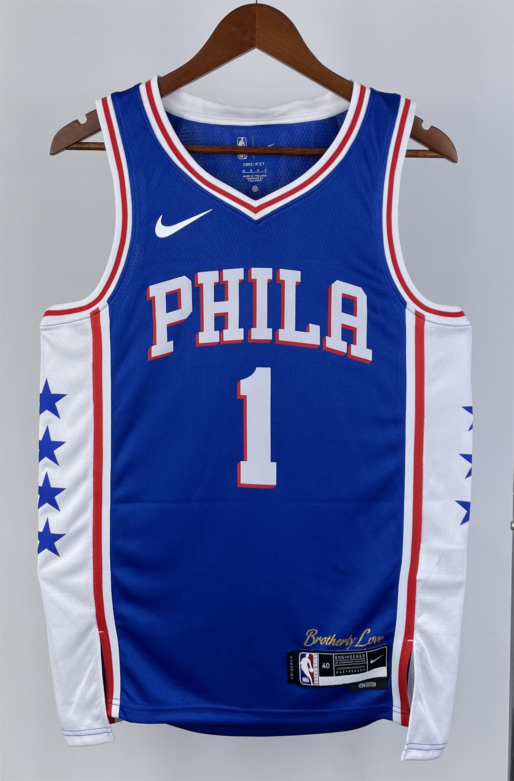 NBA Men 2023 Philadelphia 76ers Blue #1 HARDEN Swingman Jersey - leoleo123123