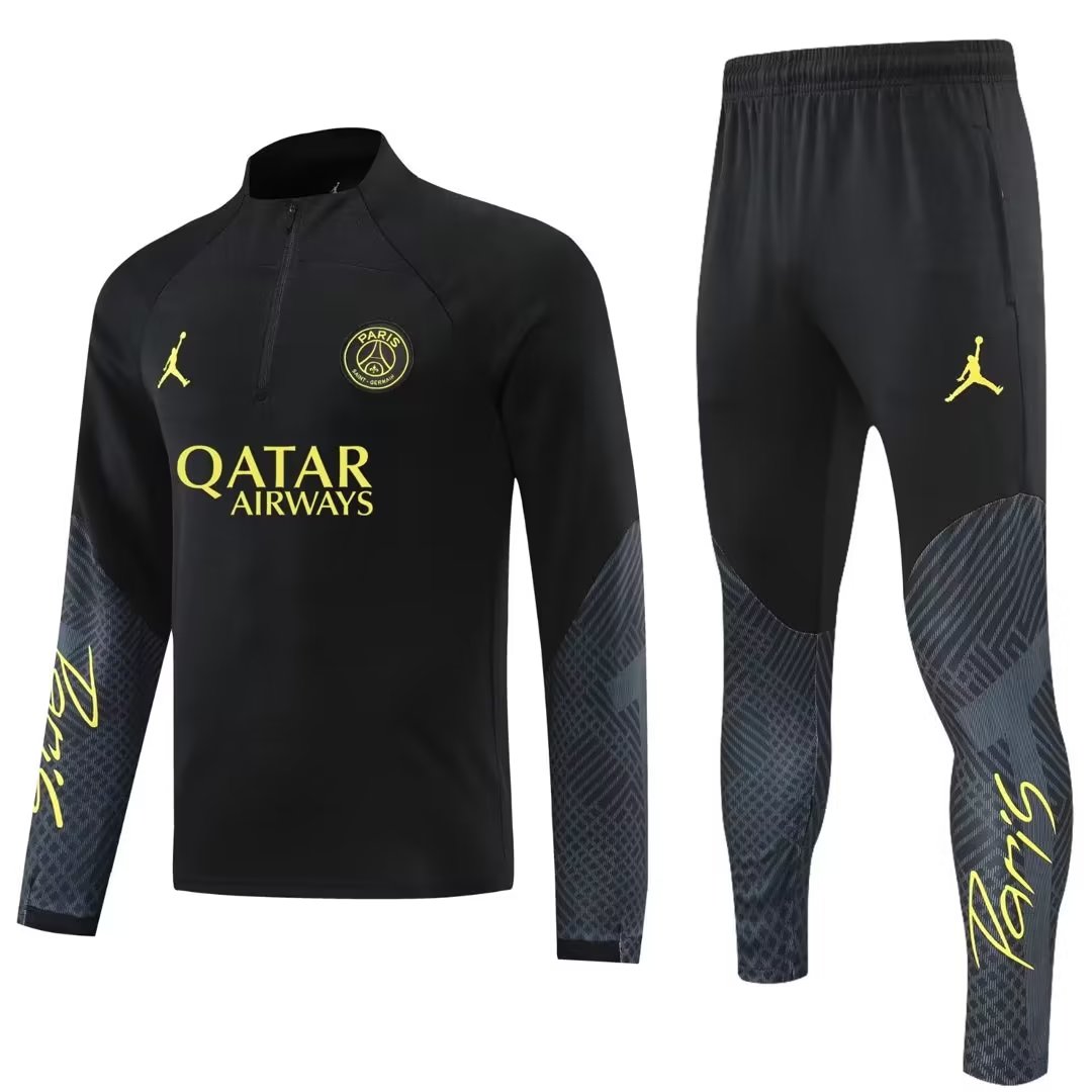 22/23 PSG Black with Jordan Logo Sweater Tracksuit Thai Quality - leoleo123123
