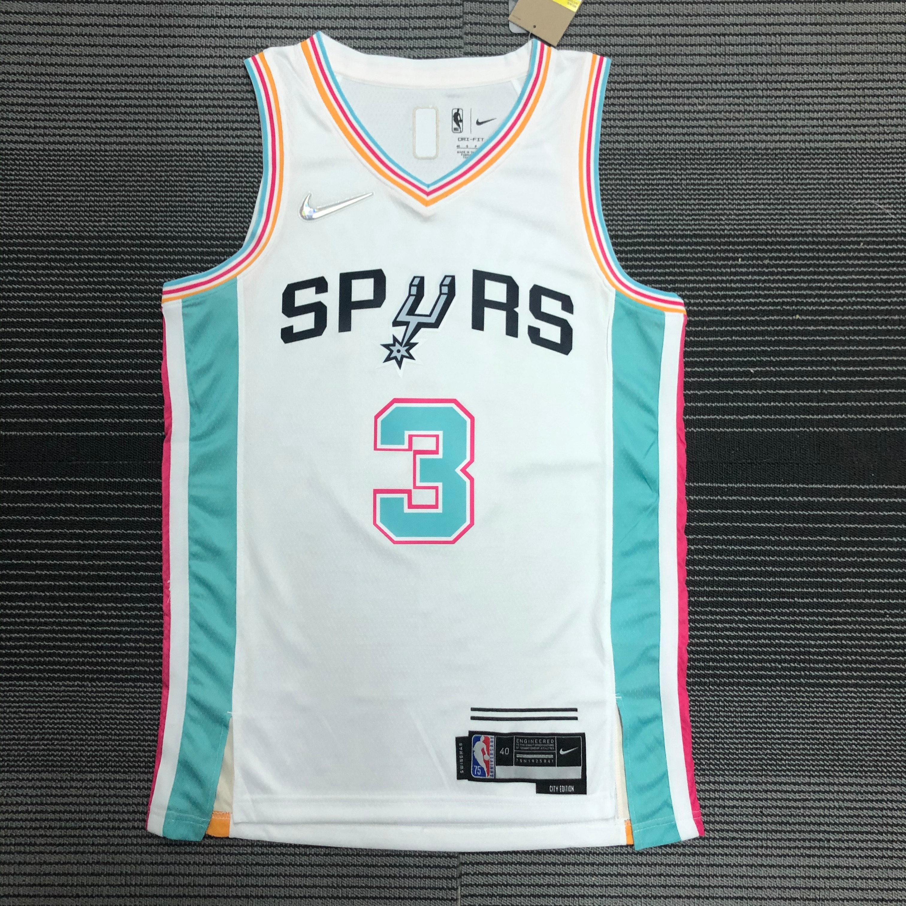 NBA Men 75th Anniversary Season 2022 San Antonio Spurs White #3 JOHNSON Jersey High Quality Name and Number Print - leoleo123123