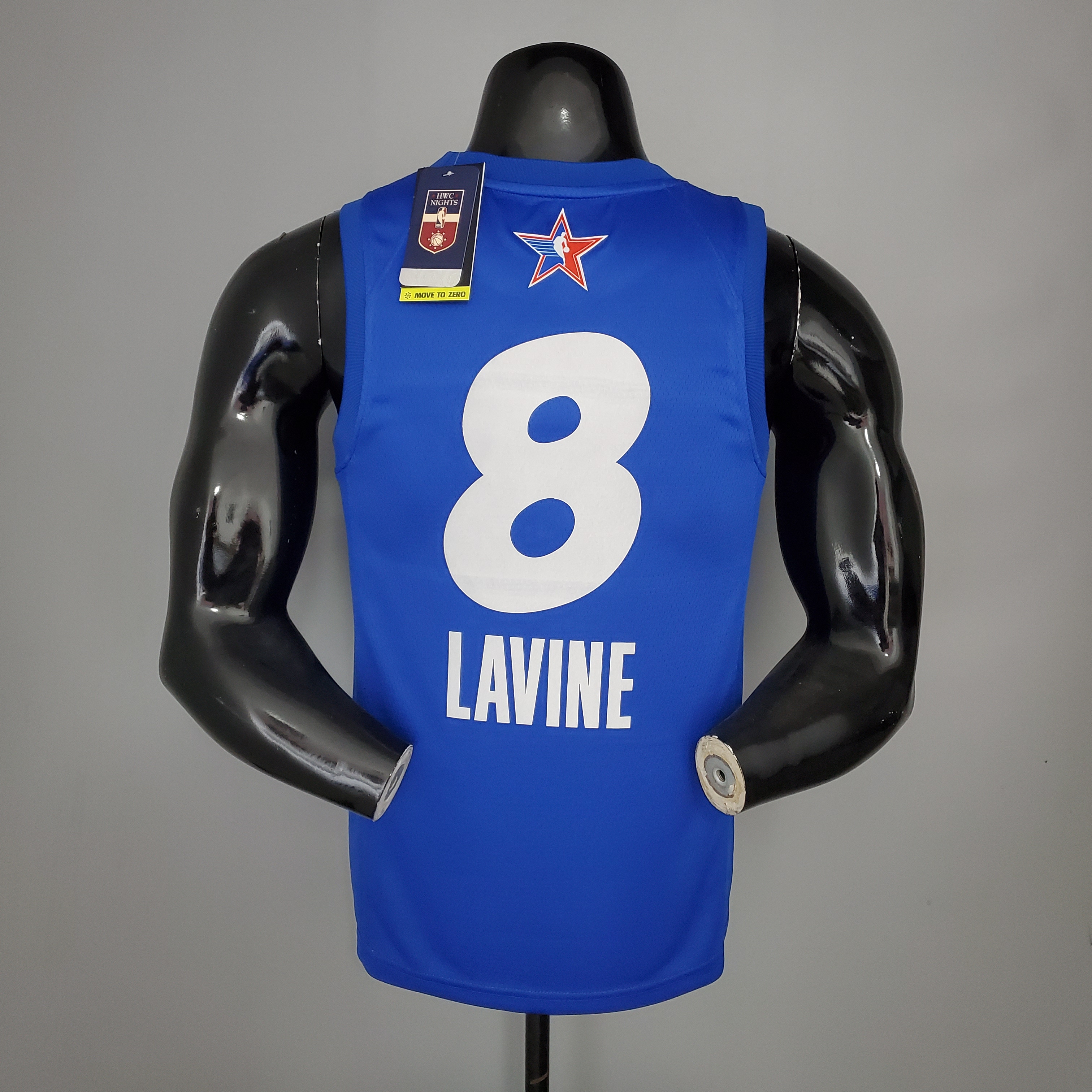 NBA Men 2021 All Star Jerseys Blue #8 LAVINE Jersey High Quality Name and Number Print - leoleo123123