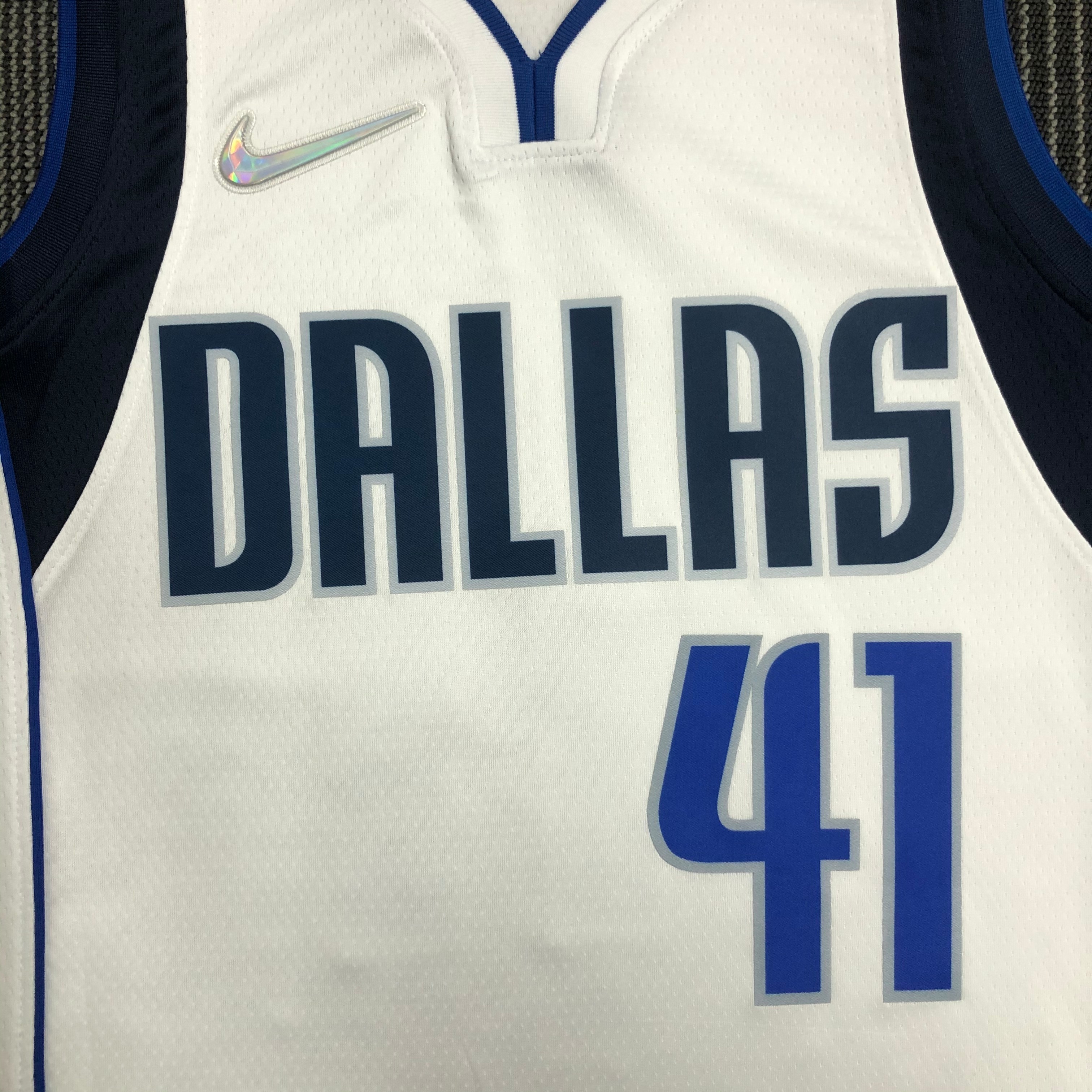NBA Men 75th Anniversary Dallas Mavericks White #41 NOWITZKI Jersey High Quality Name and Number Print - leoleo123123