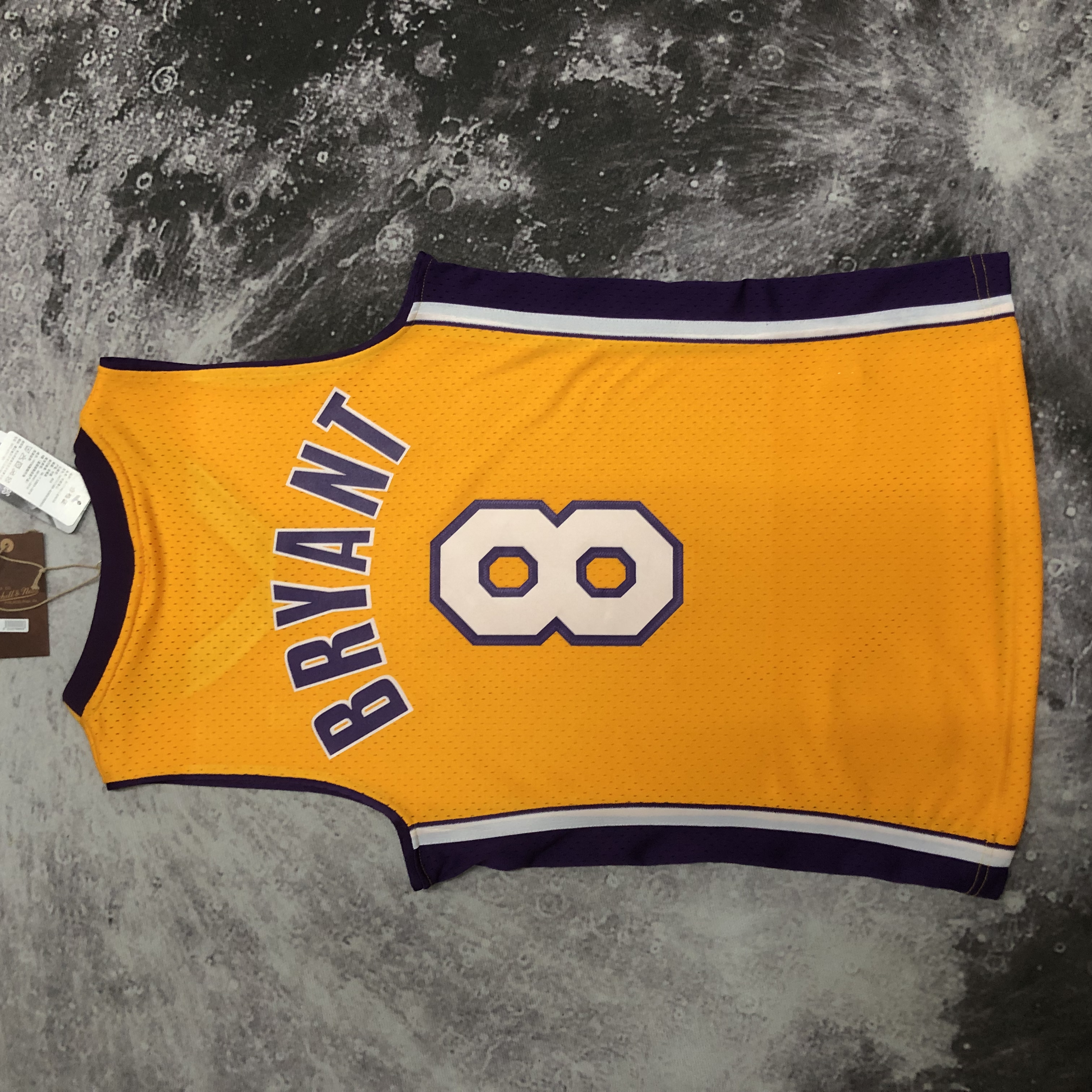 NBA Men Season 99-00 Los Angeles Lakers Yellow #8 BRYANT Jersey High Quality Name and Number Print - leoleo123123