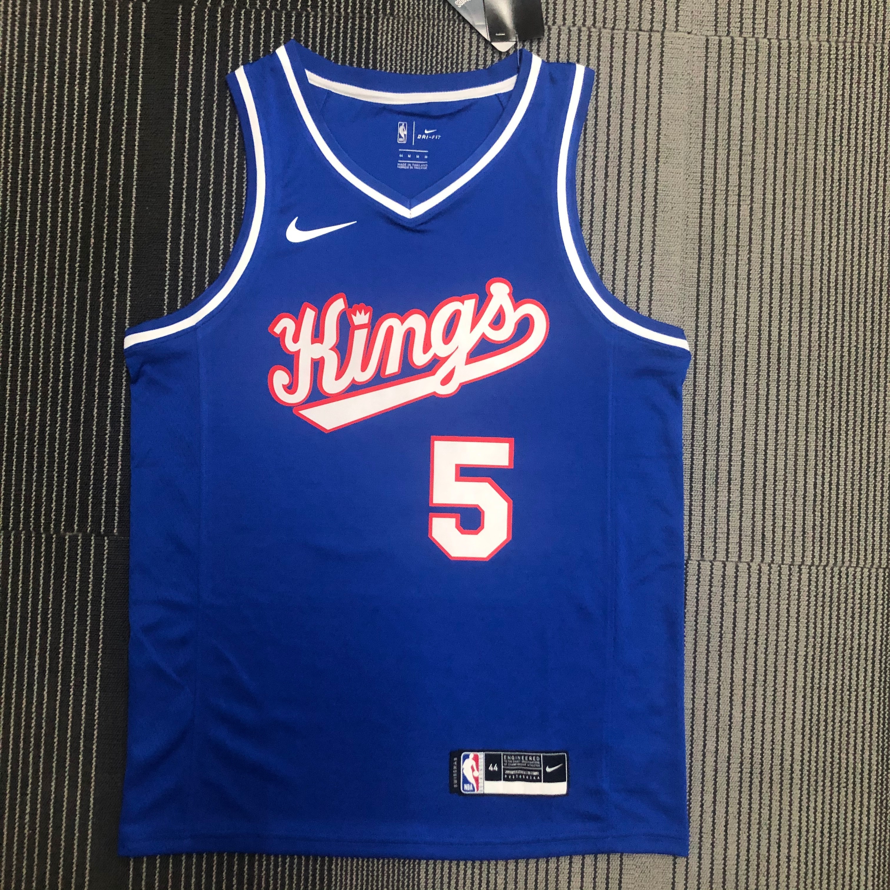 NBA Sacramento Kings Blue #5 FOX Jersey High Quality Name and Number Print - leoleo123123