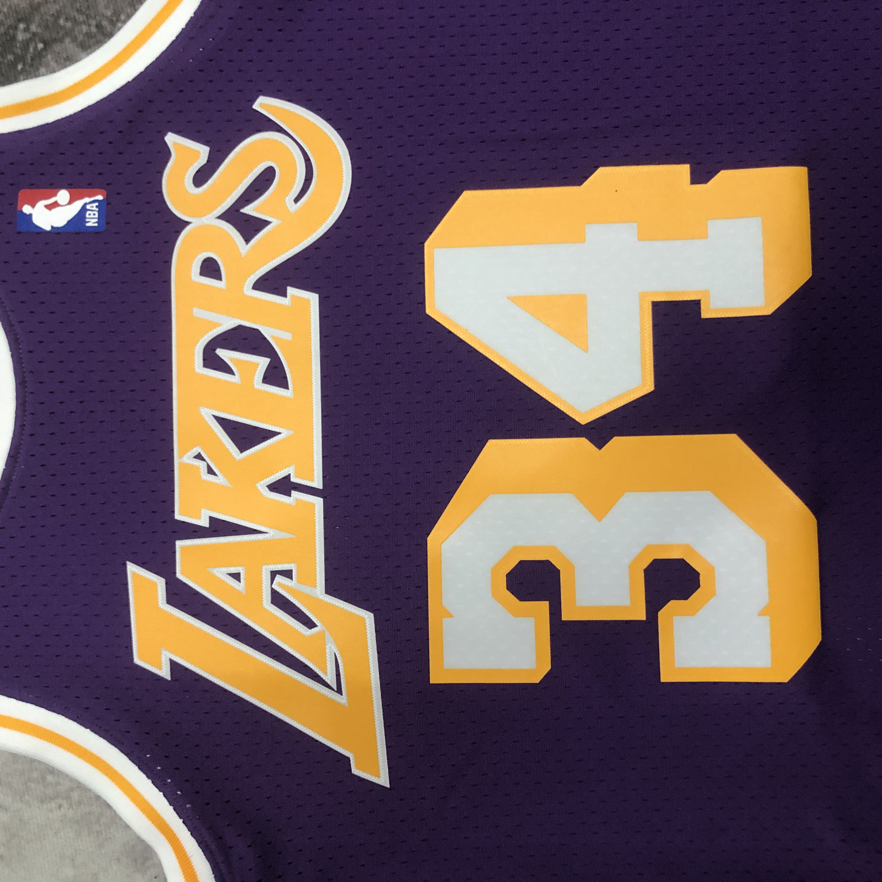 NBA Men Season 96-97 Los Angeles Lakers Purple #34 O'NEAL Jersey High Quality Name and Number Print - leoleo123123