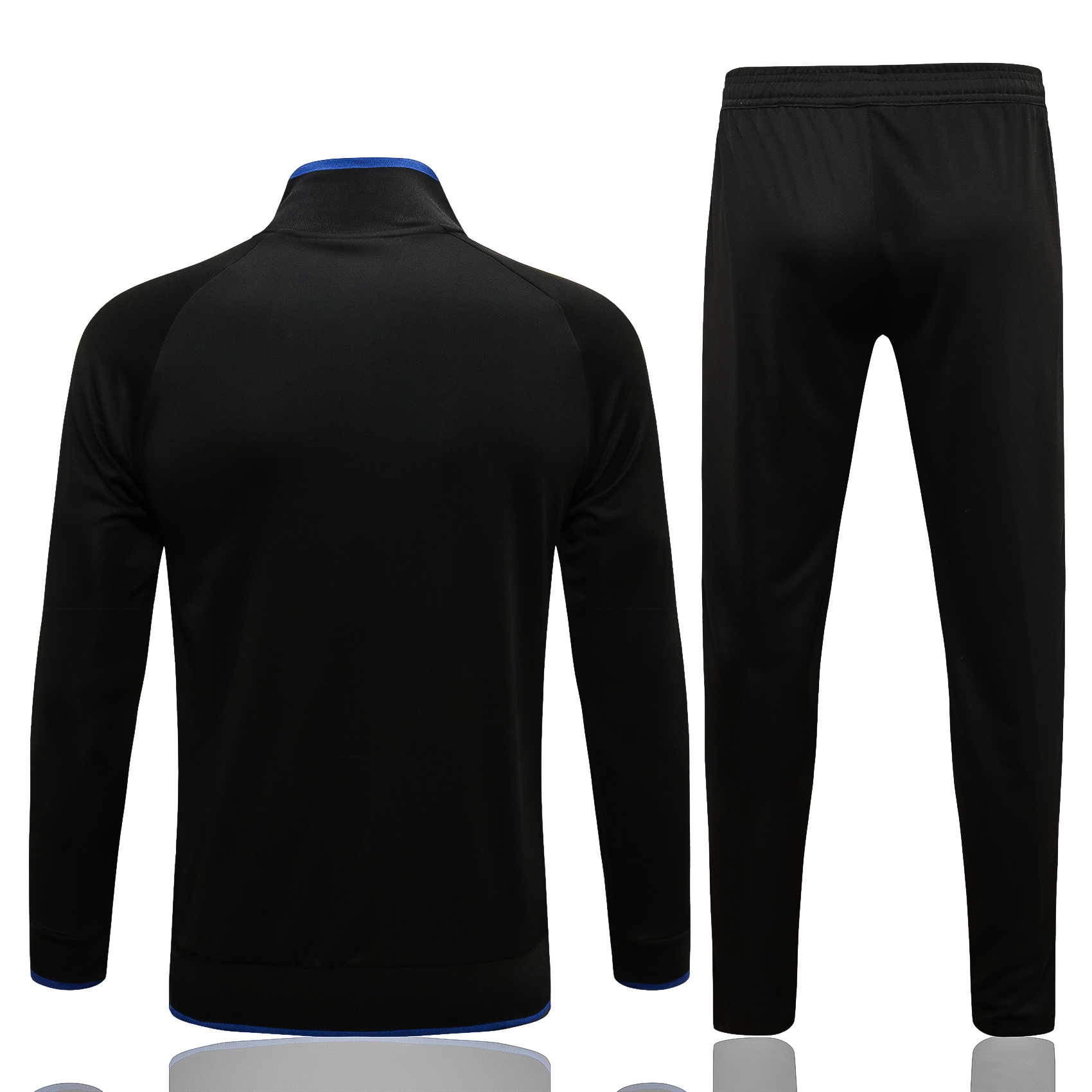 21/22 Man United Black Jacket with Blue Line Tracksuit Thai Quality - leoleo123123