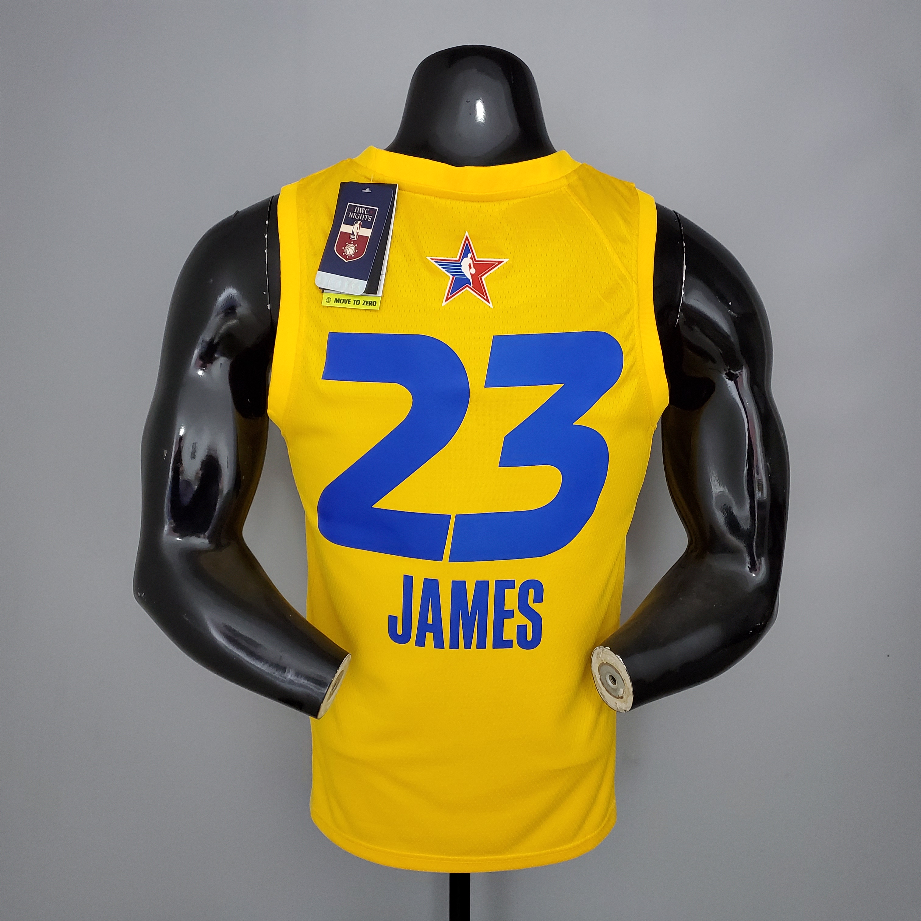 NBA Men 2021 All Star Jerseys Yellow #23 JAMES Jersey High Quality Name and Number Print - leoleo123123