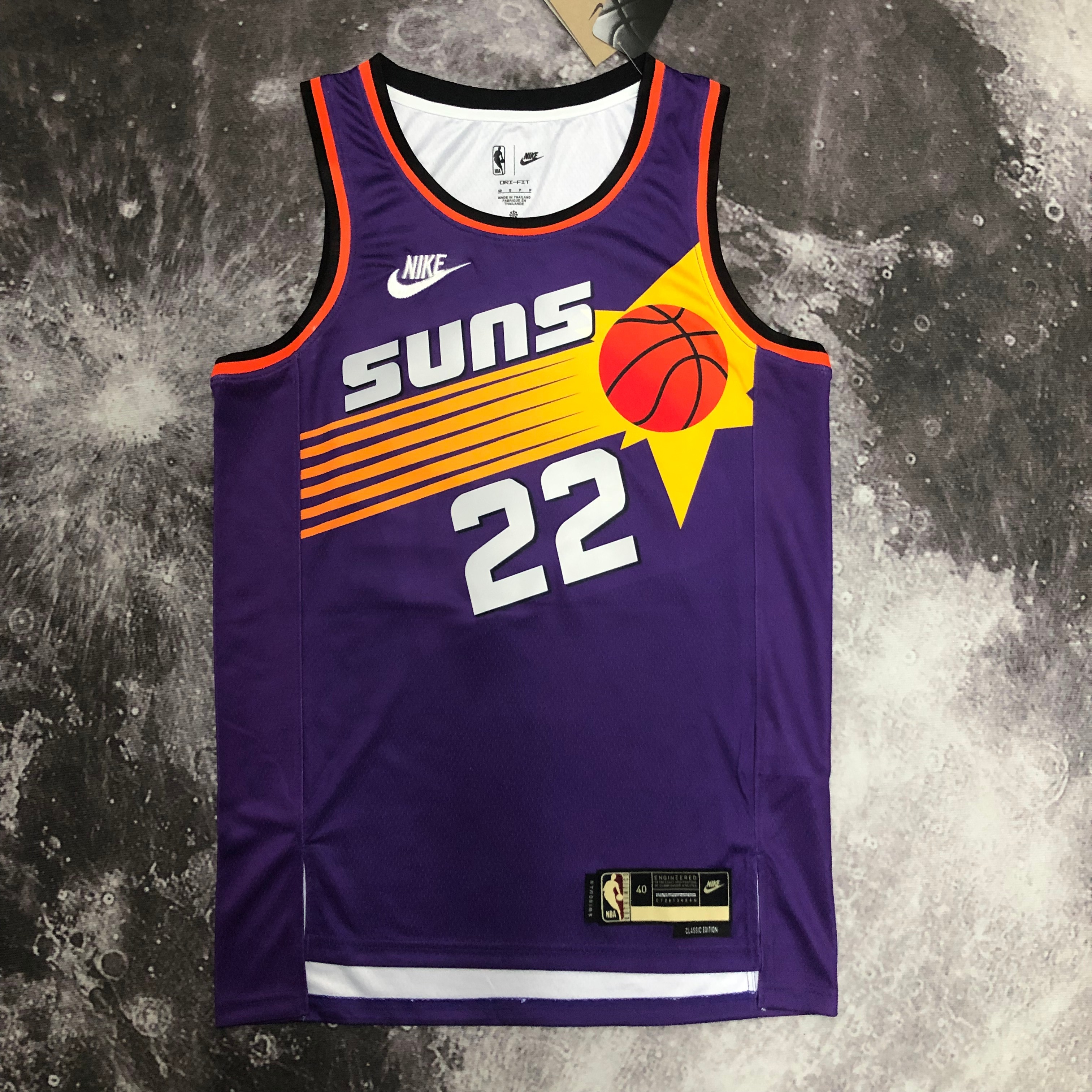 NBA Men Season 2023 Phoenix Suns Purple Retro #22 AYTON Jersey High Quality Name and Number Print - leoleo123123