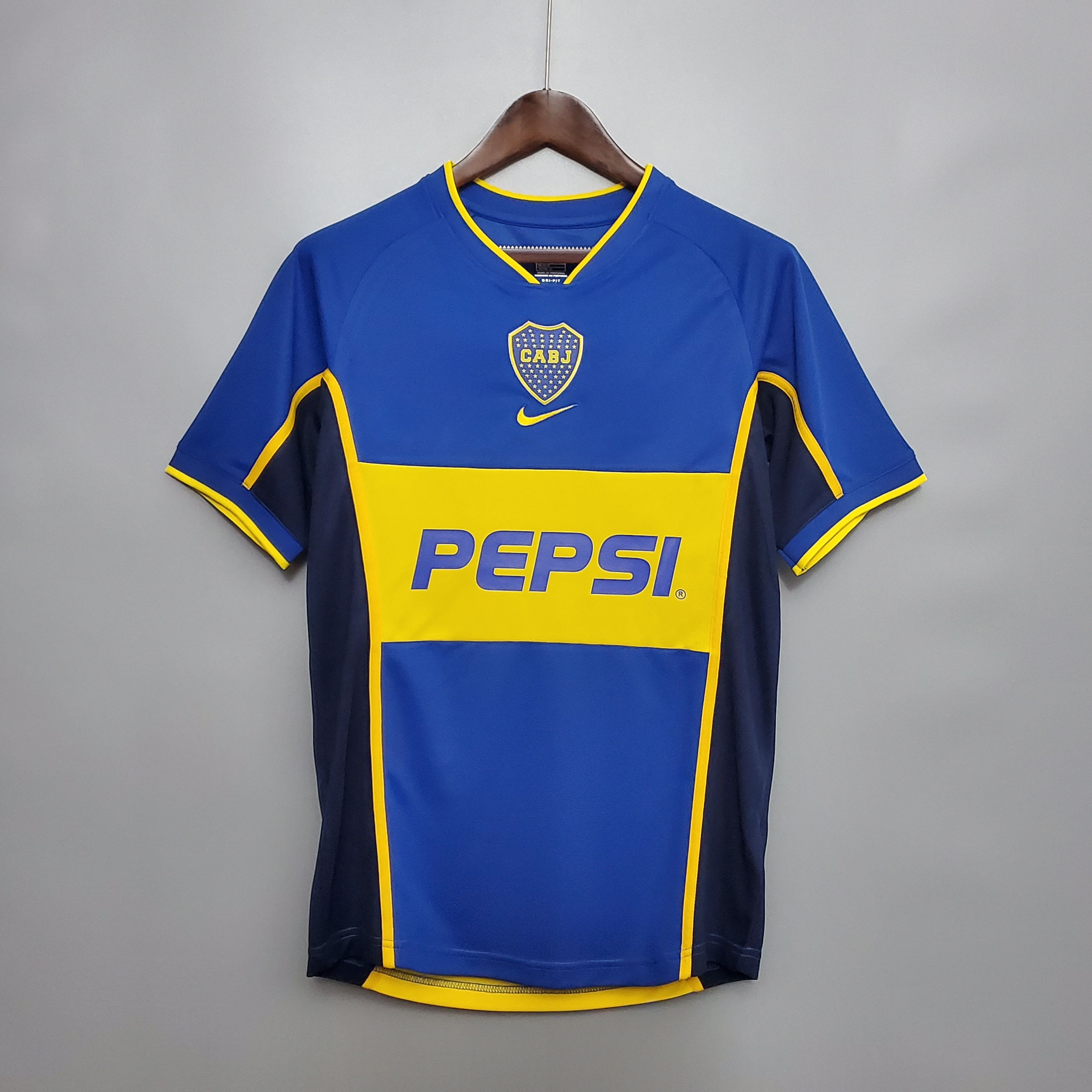 2002 Boca Home Retro Soccer Jersey Thai Quality - leoleo123123