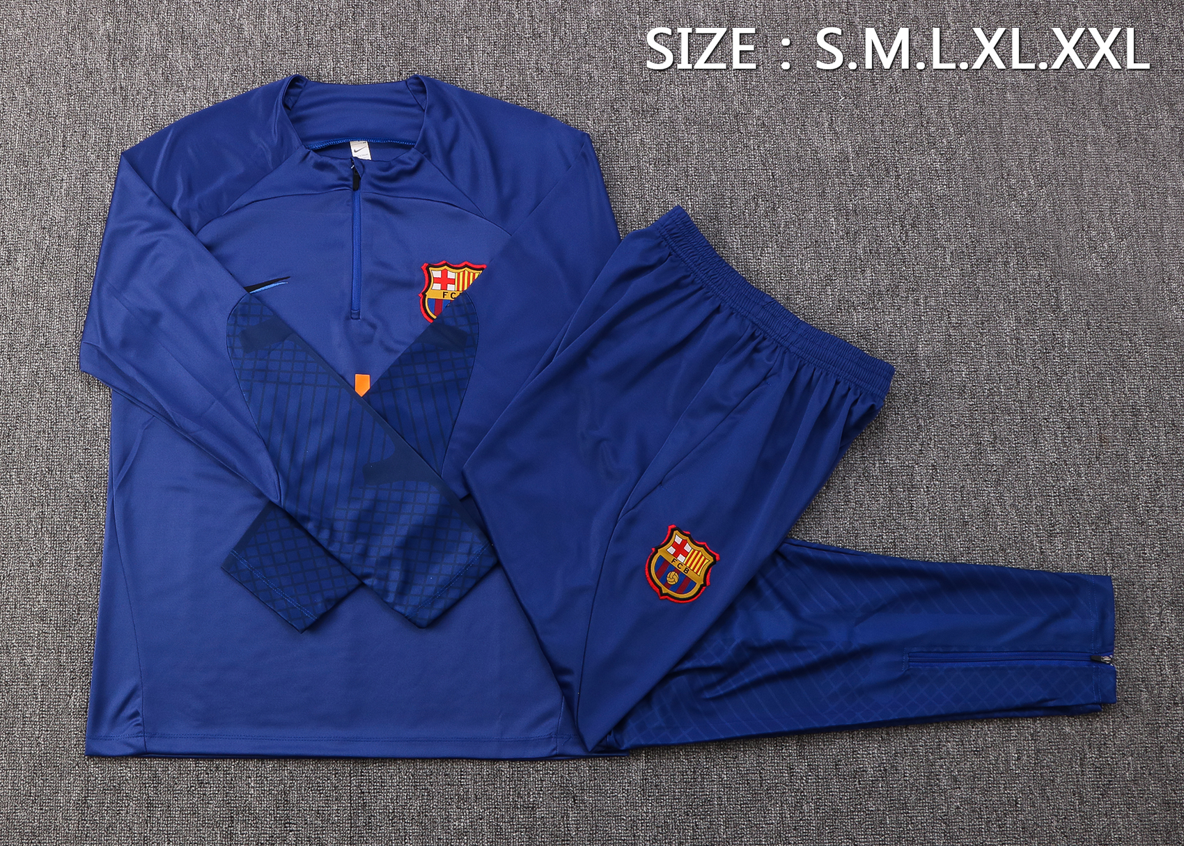 22-23 Barcelona Blue Sweater Tracksuit Thai Quality - leoleo123123