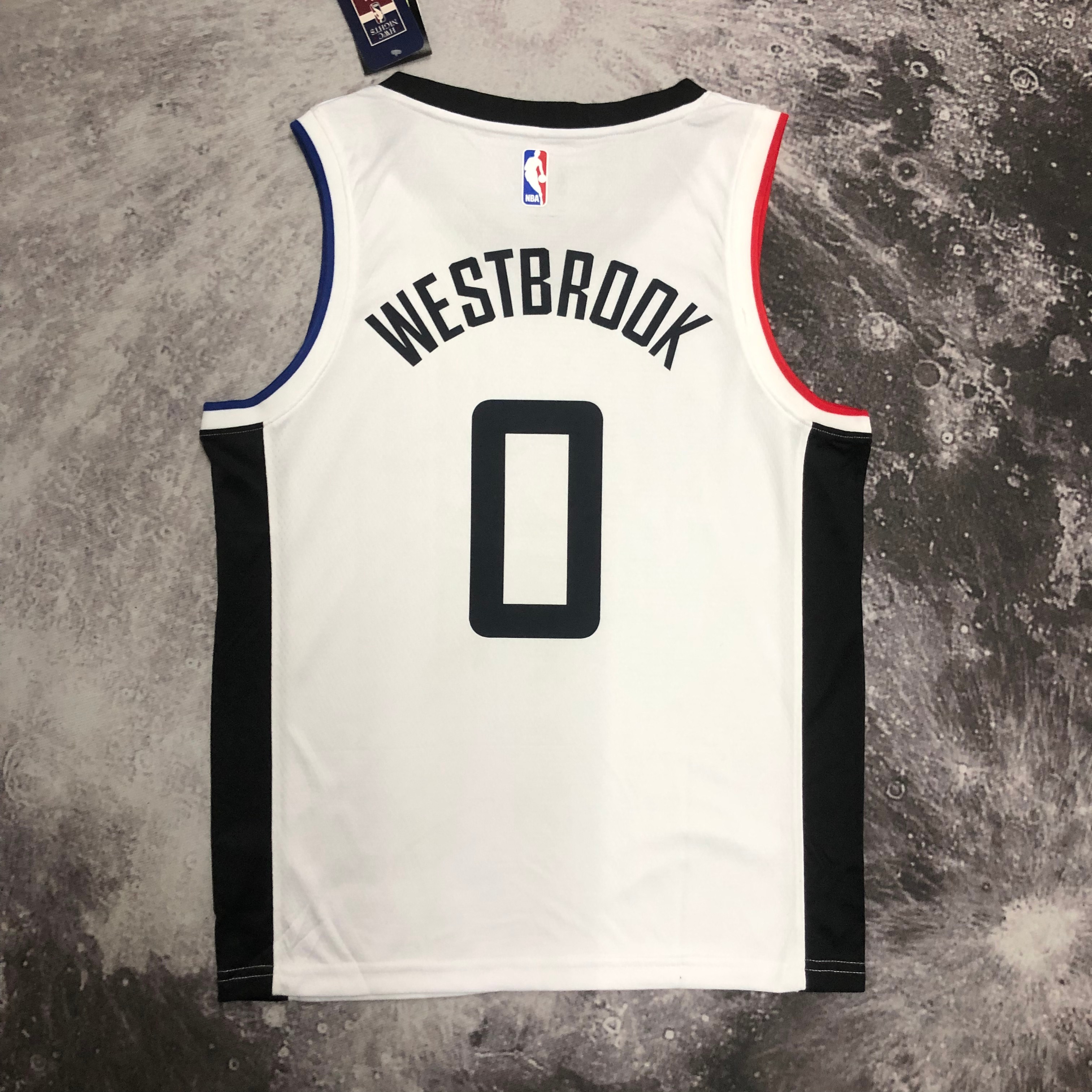NBA Season 20-21 Men Los Angeles Clippers in Latin White City #0 WESTBROOK Jersey High Quality Name and Number Print - leoleo123123