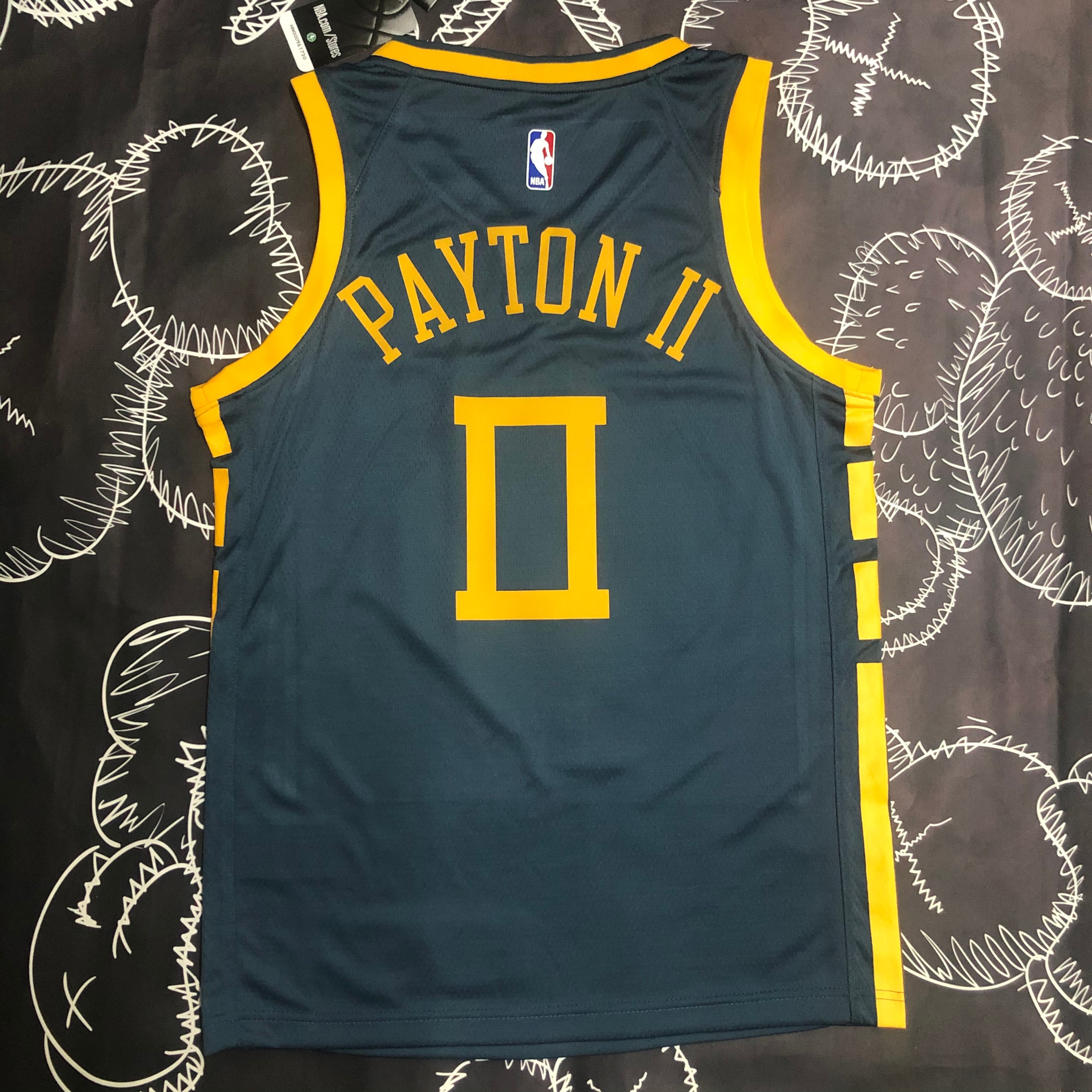 NBA Men Season 2018 Golden State Warriors Dark Grey #0 PAYTON II Jersey High Quality Name and Number Print - leoleo123123