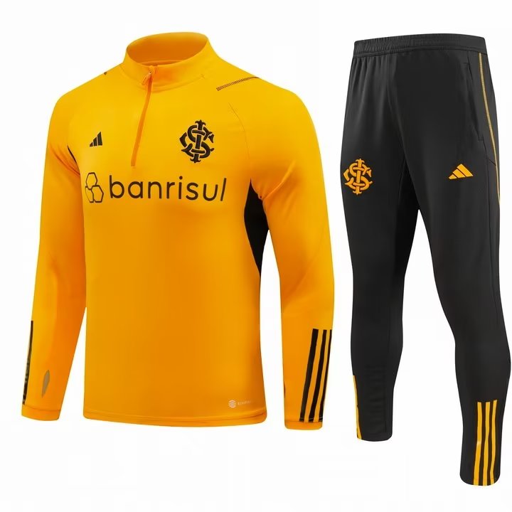 23/24 Internacional Kids Orange Sweater Tracksuit with Sponsor Thai Quality - leoleo123123