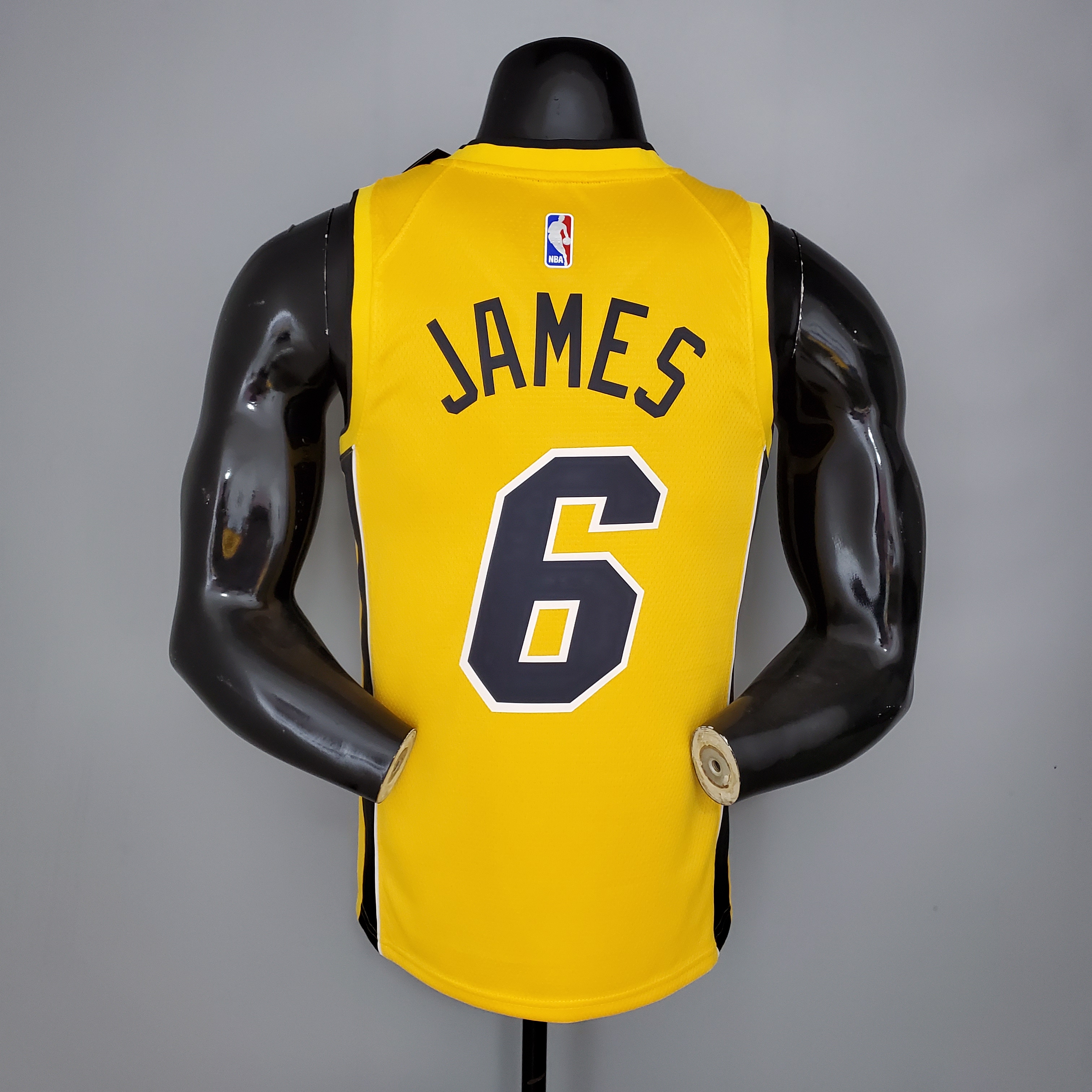 NBA Men Season 2021 Miami Heat Yellow Award Version #6 JAMES Jersey High Quality Name and Number Print - leoleo123123