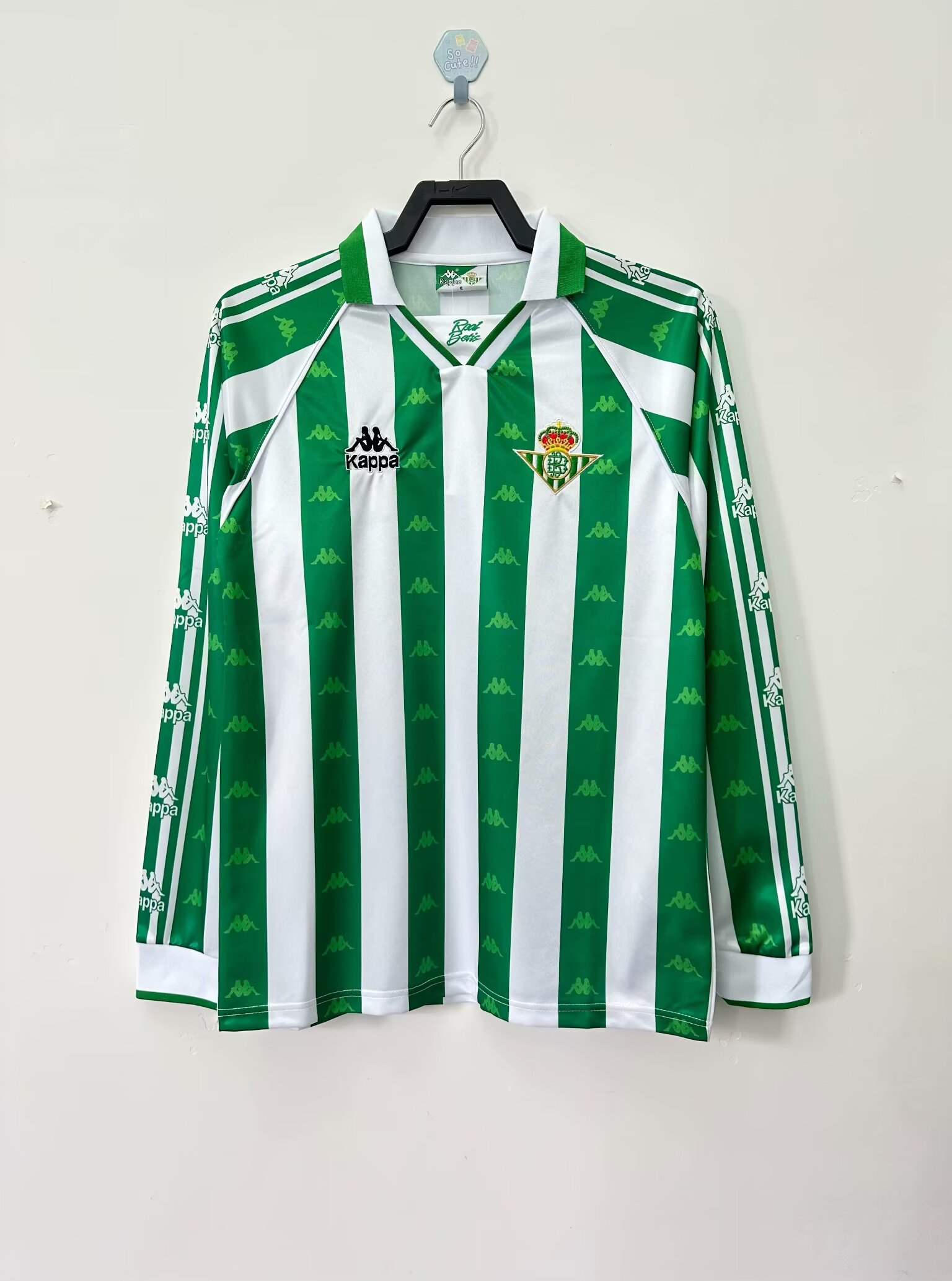 95/97 Real Betis Home Retro Jersey Long Sleeve Thai Quality - leoleo123123