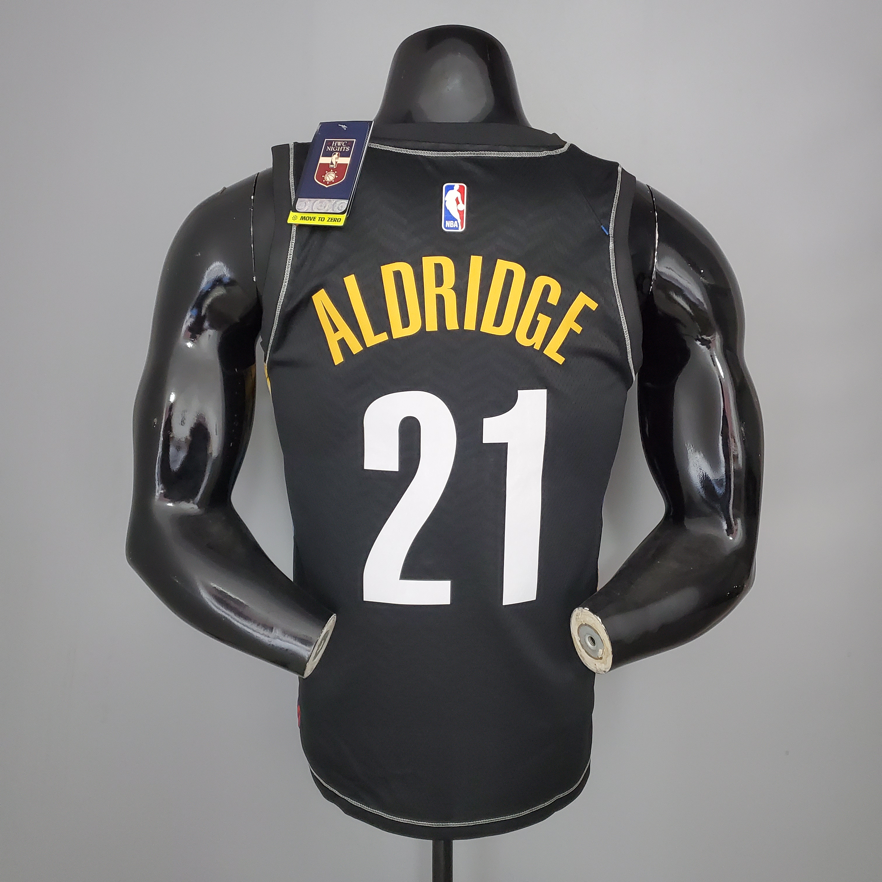 NBA Men Season 2021 Brooklyn Nets Black City #21 ALDRIDGE Jersey High Quality Name and Number Print - leoleo123123
